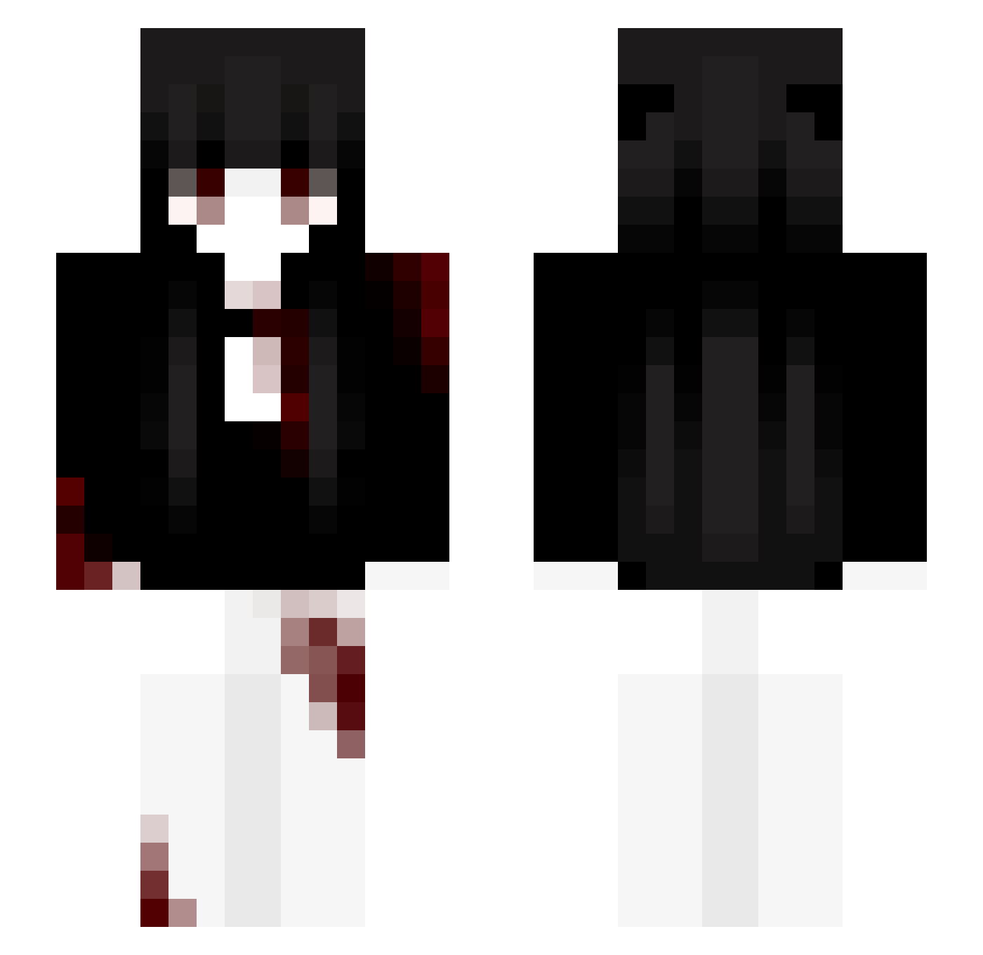 LSPM Minecraft skin, front and back view