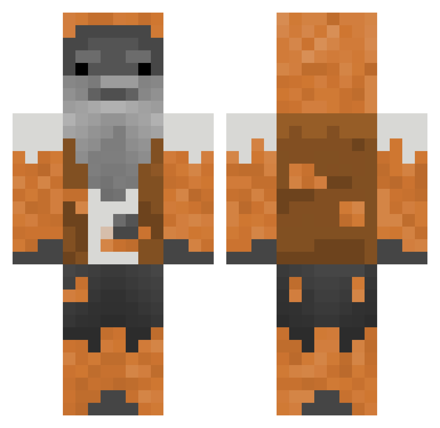 1pokydoky1 Minecraft skin, front and back view