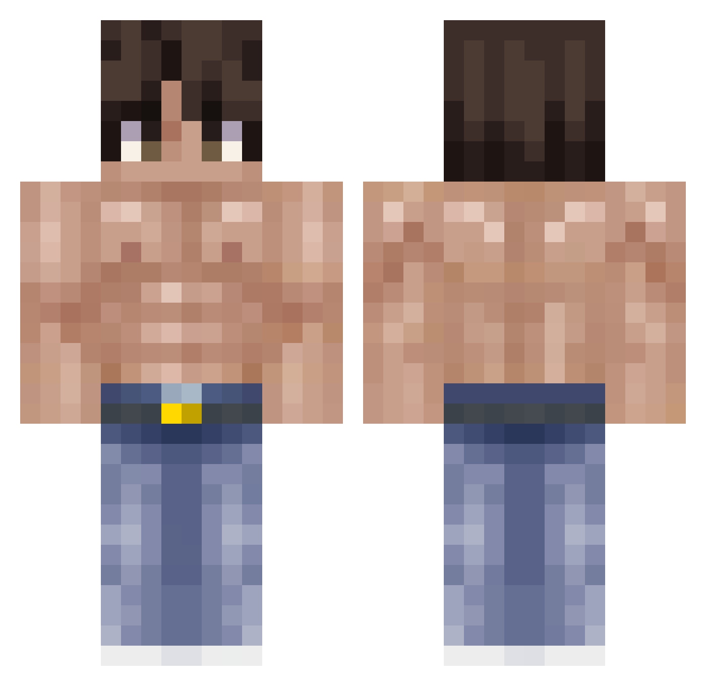UJawesome Minecraft skin, front and back view