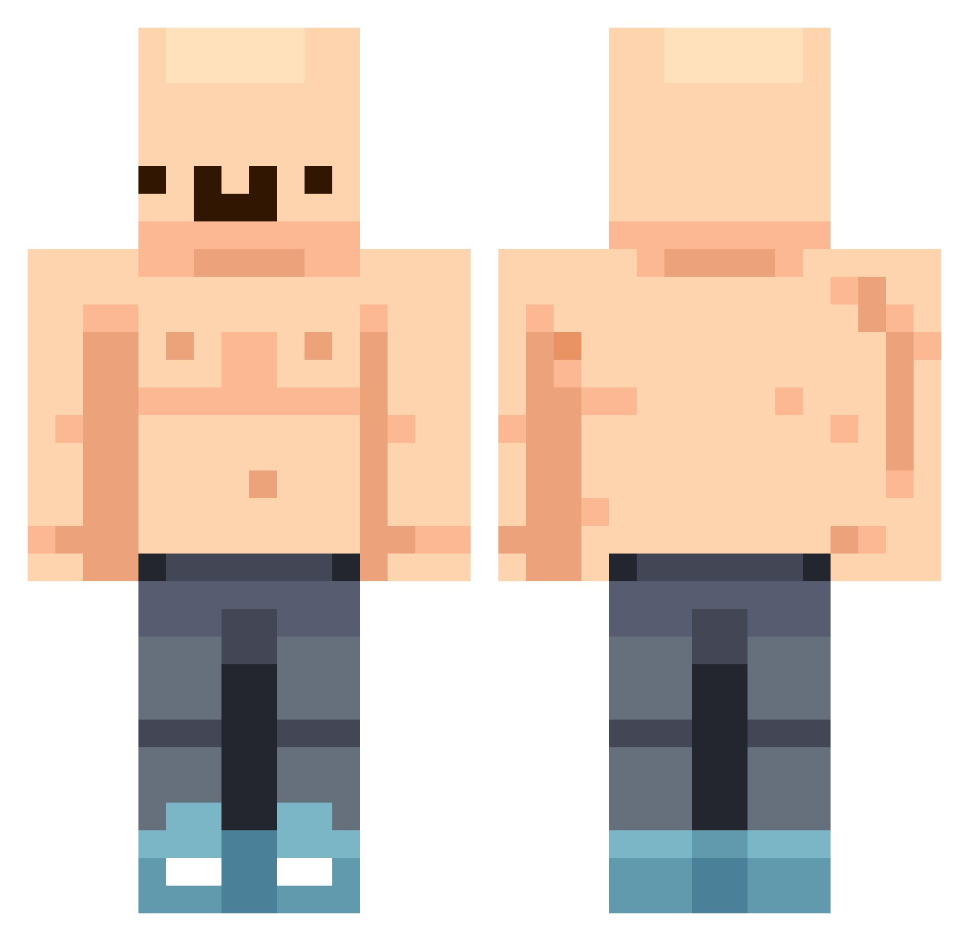 Zaliber Minecraft skin, front and back view