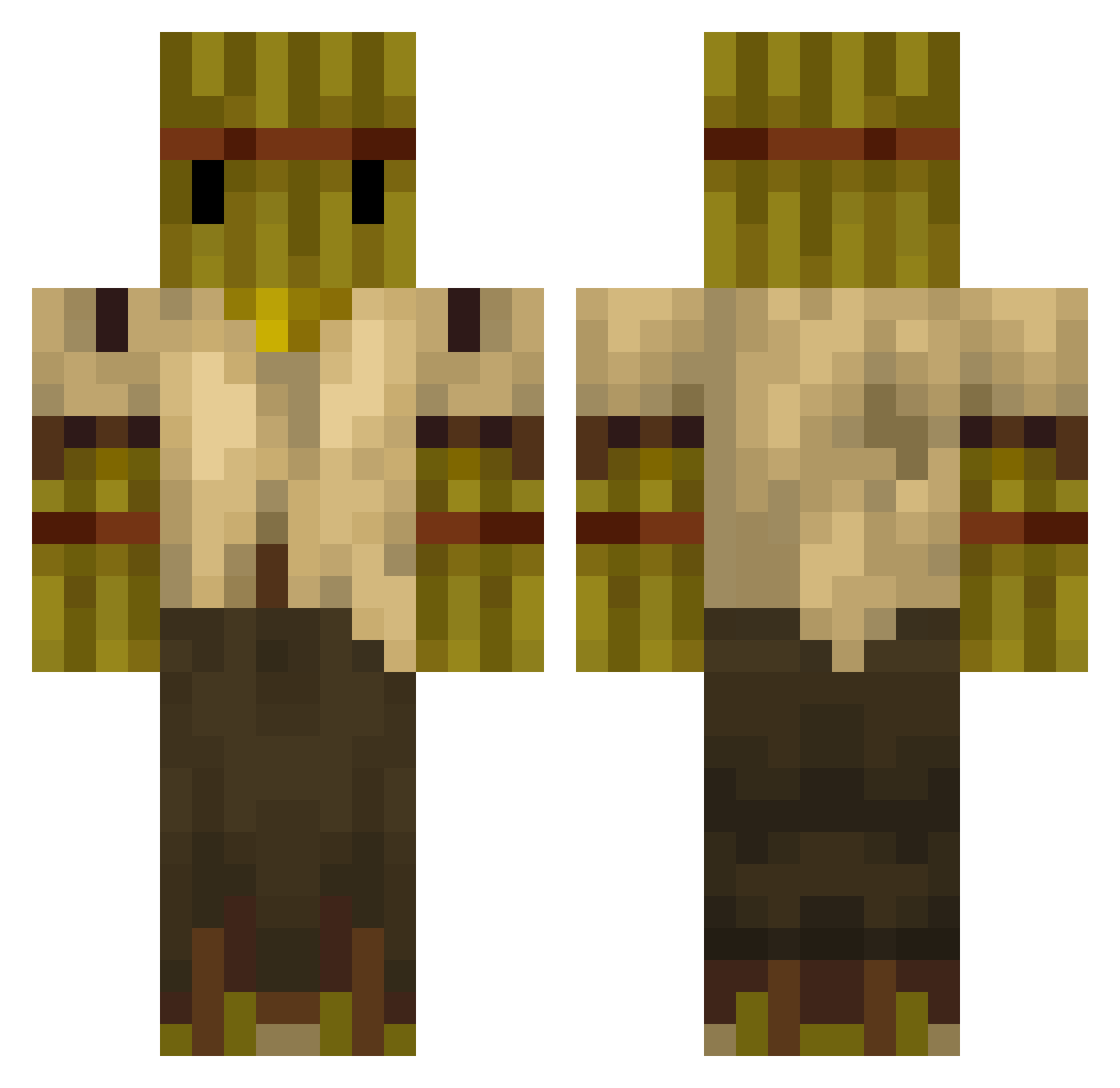 _bCat_ Minecraft skin, front and back view