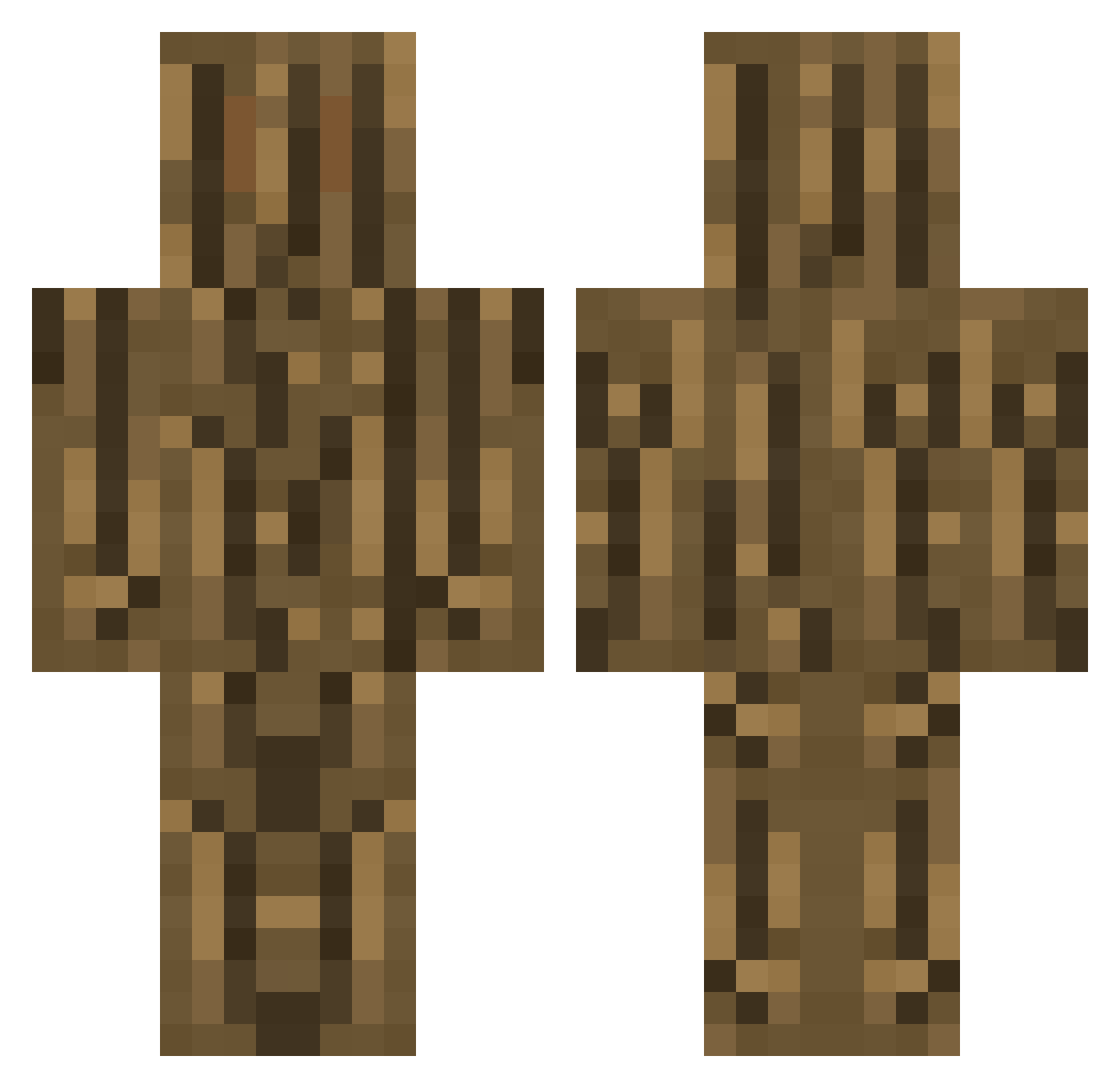 chchacines Minecraft skin, front and back view