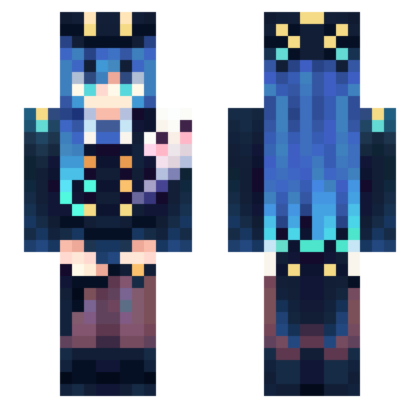 cammytrends Minecraft skin, front and back view