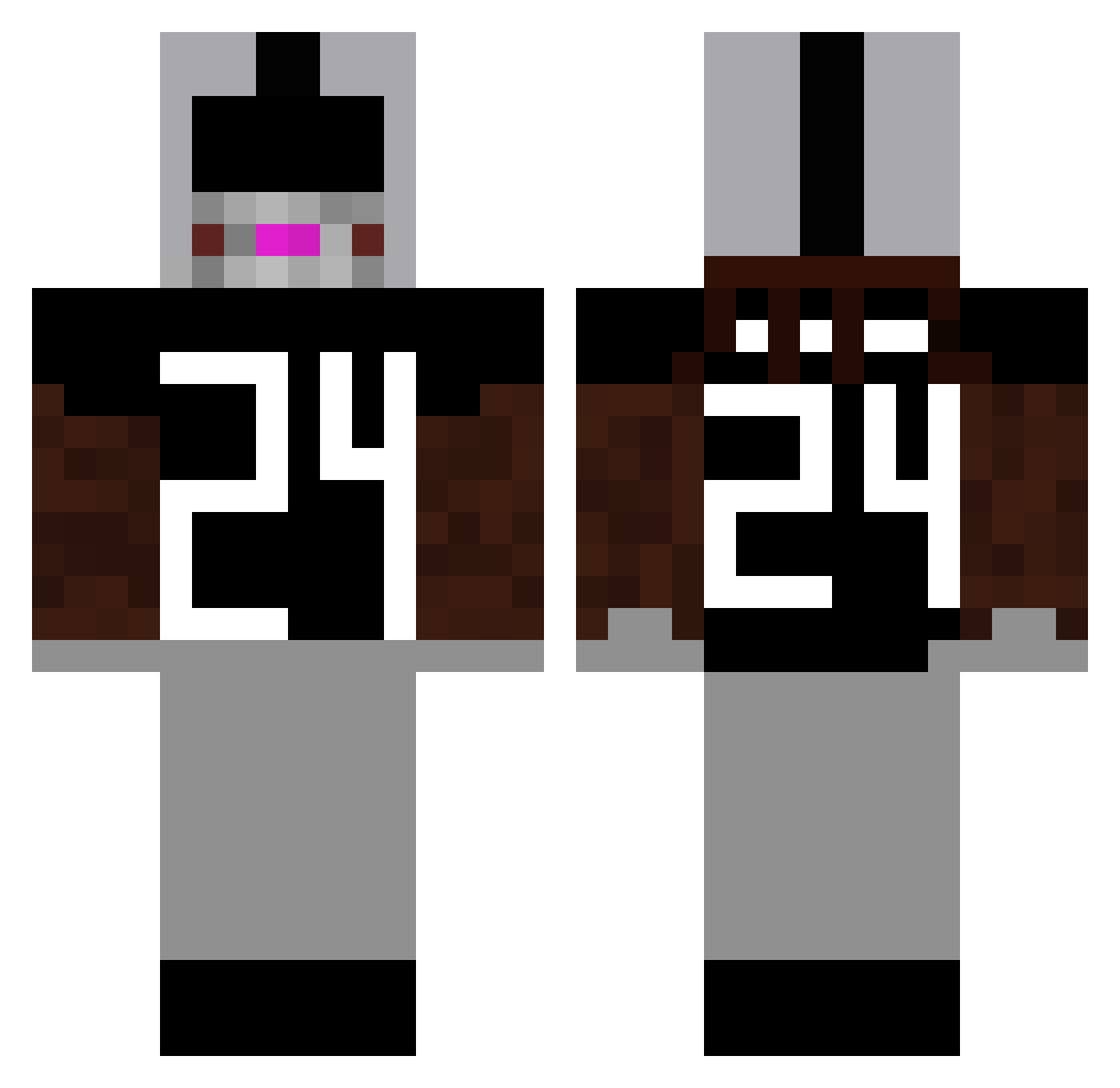 iZero__ Minecraft skin, front and back view