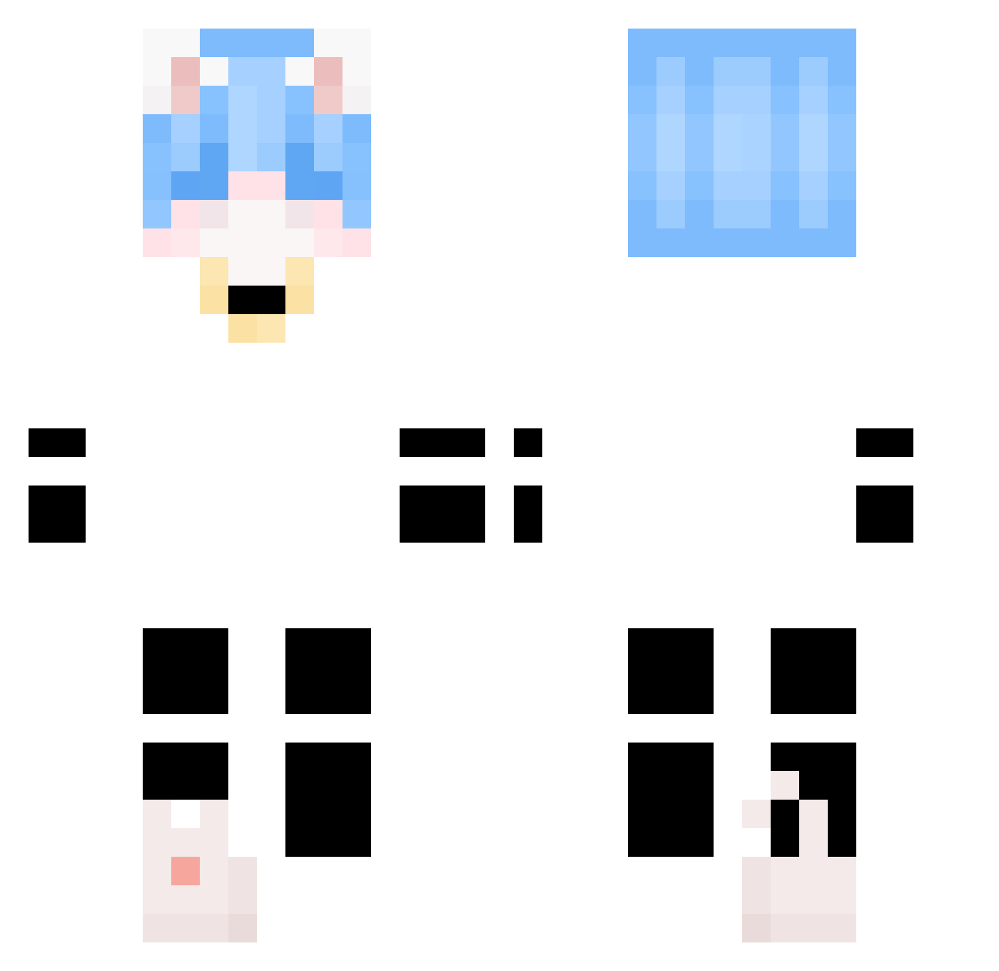 SoMNaMNAh Minecraft skin, front and back view