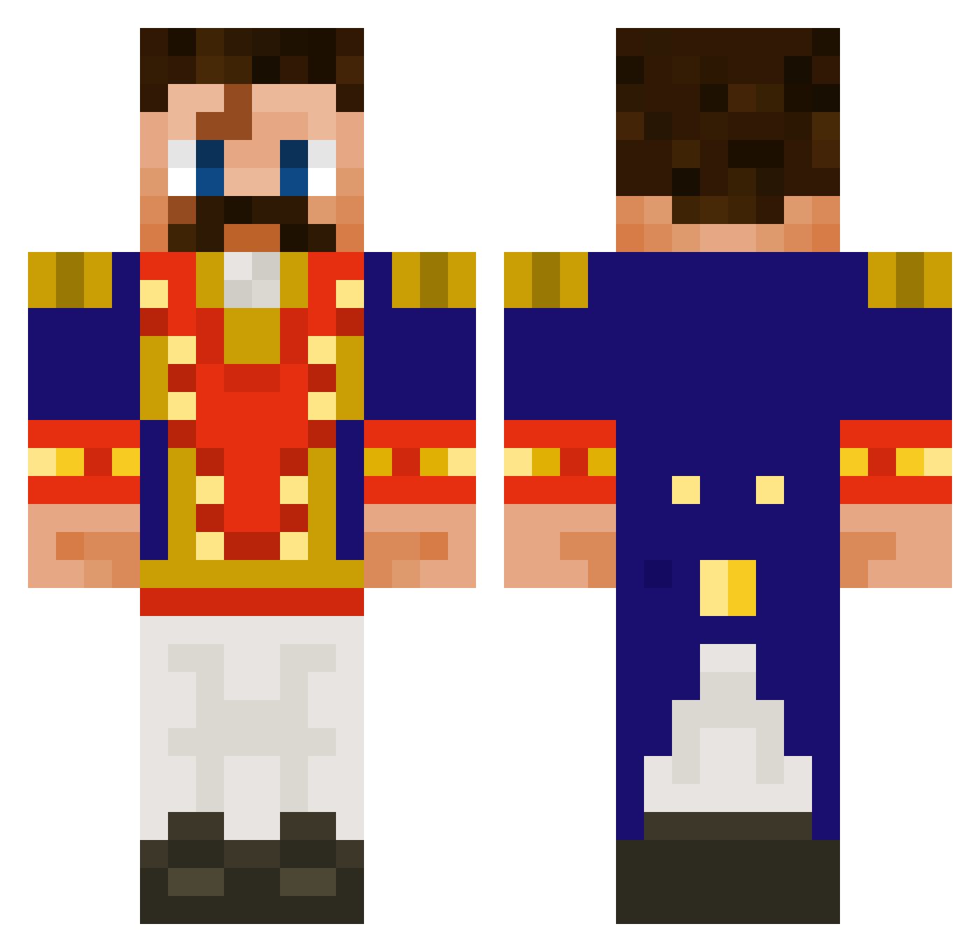 Costice322 Minecraft skin, front and back view