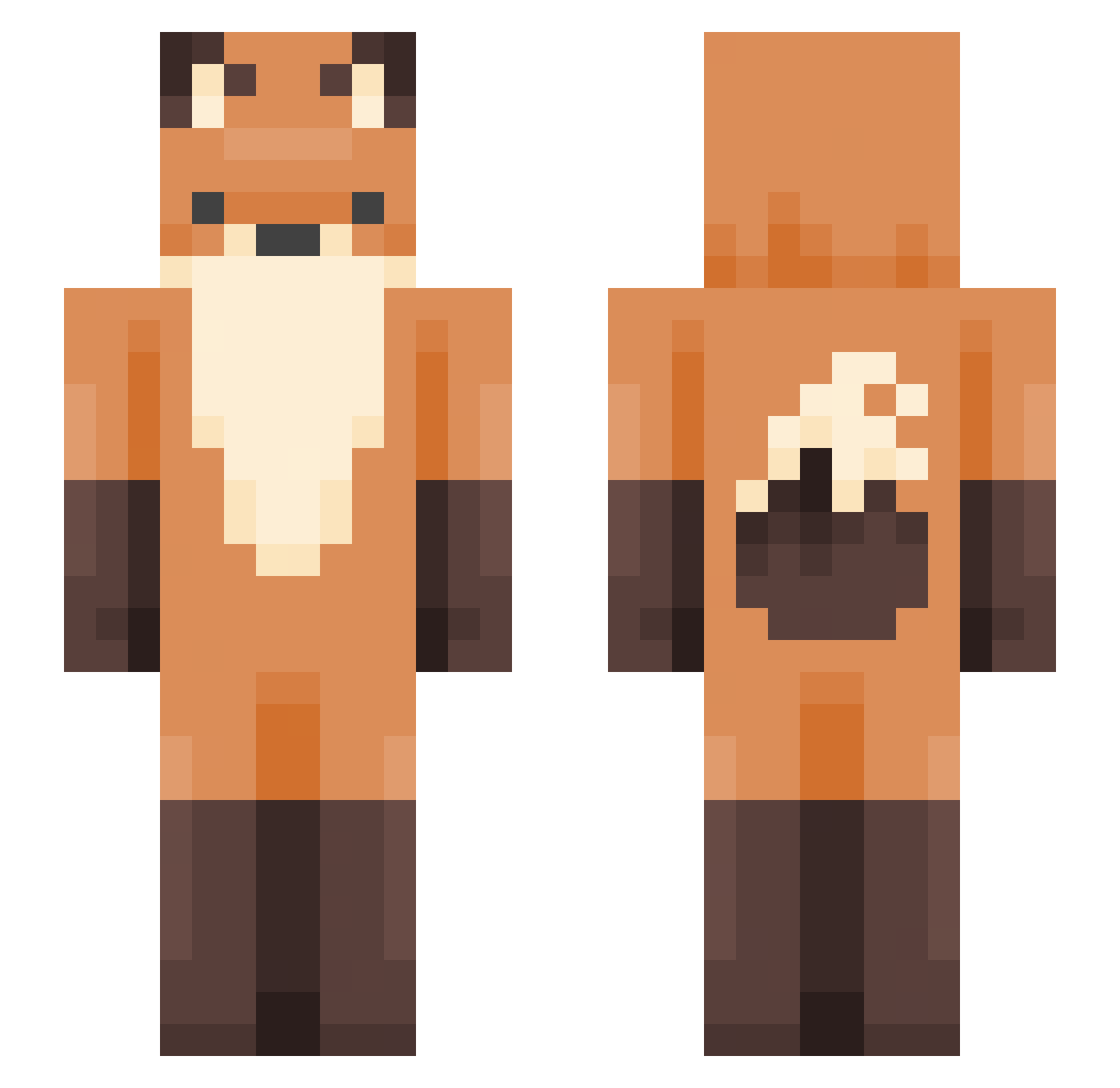 ThyBlackCrow Minecraft skin, front and back view