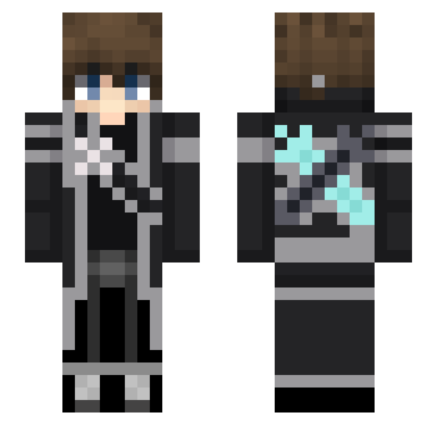 InTriOs Minecraft skin, front and back view