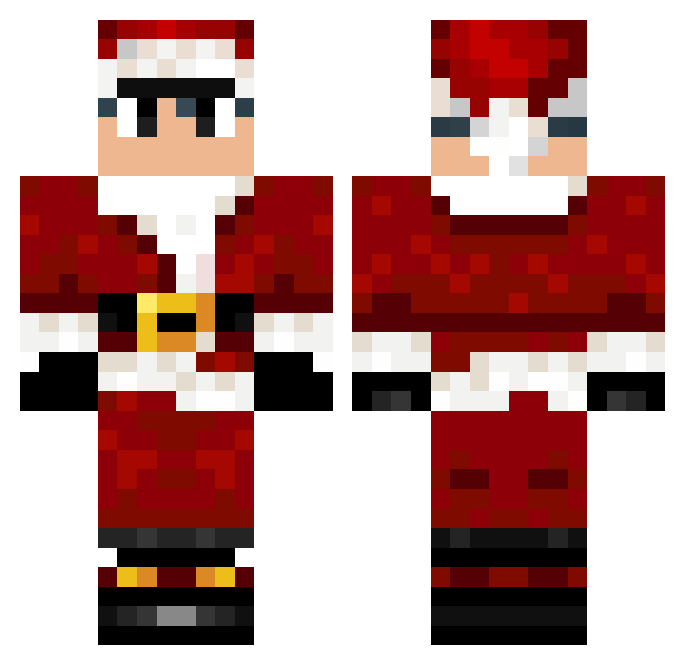 Mushwayy Minecraft skin, front and back view