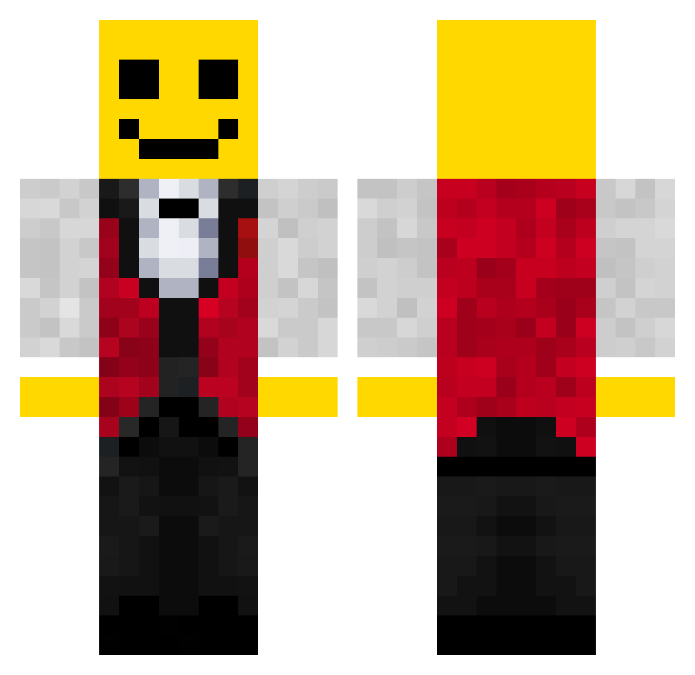 CapitalS0UL Minecraft skin, front and back view