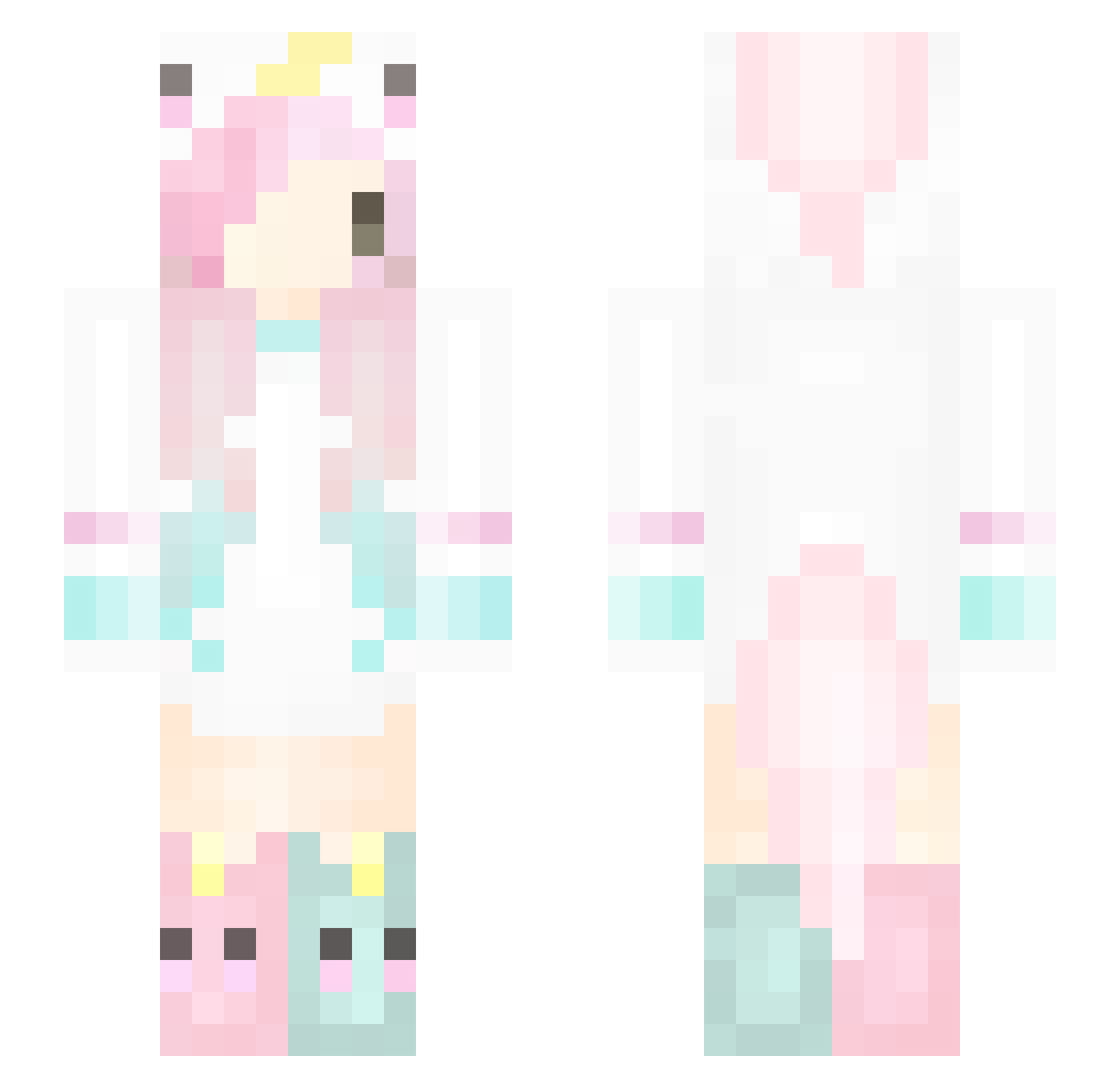 seraphisya Minecraft skin, front and back view