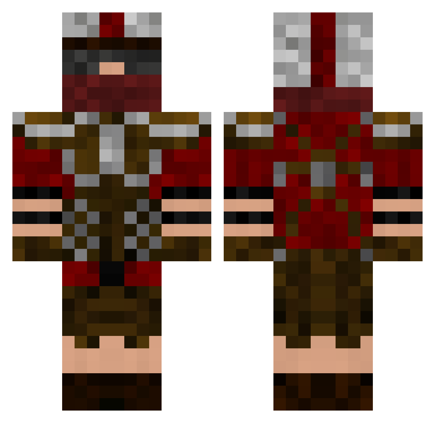 newyork77 Minecraft skin, front and back view