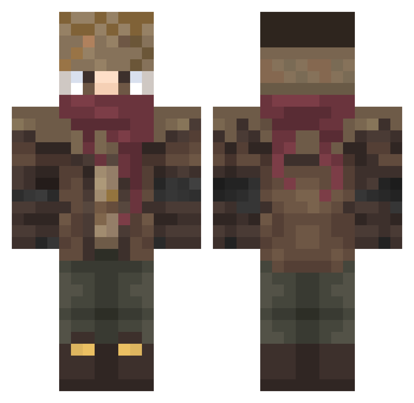 DeepestShadows Minecraft skin, front and back view