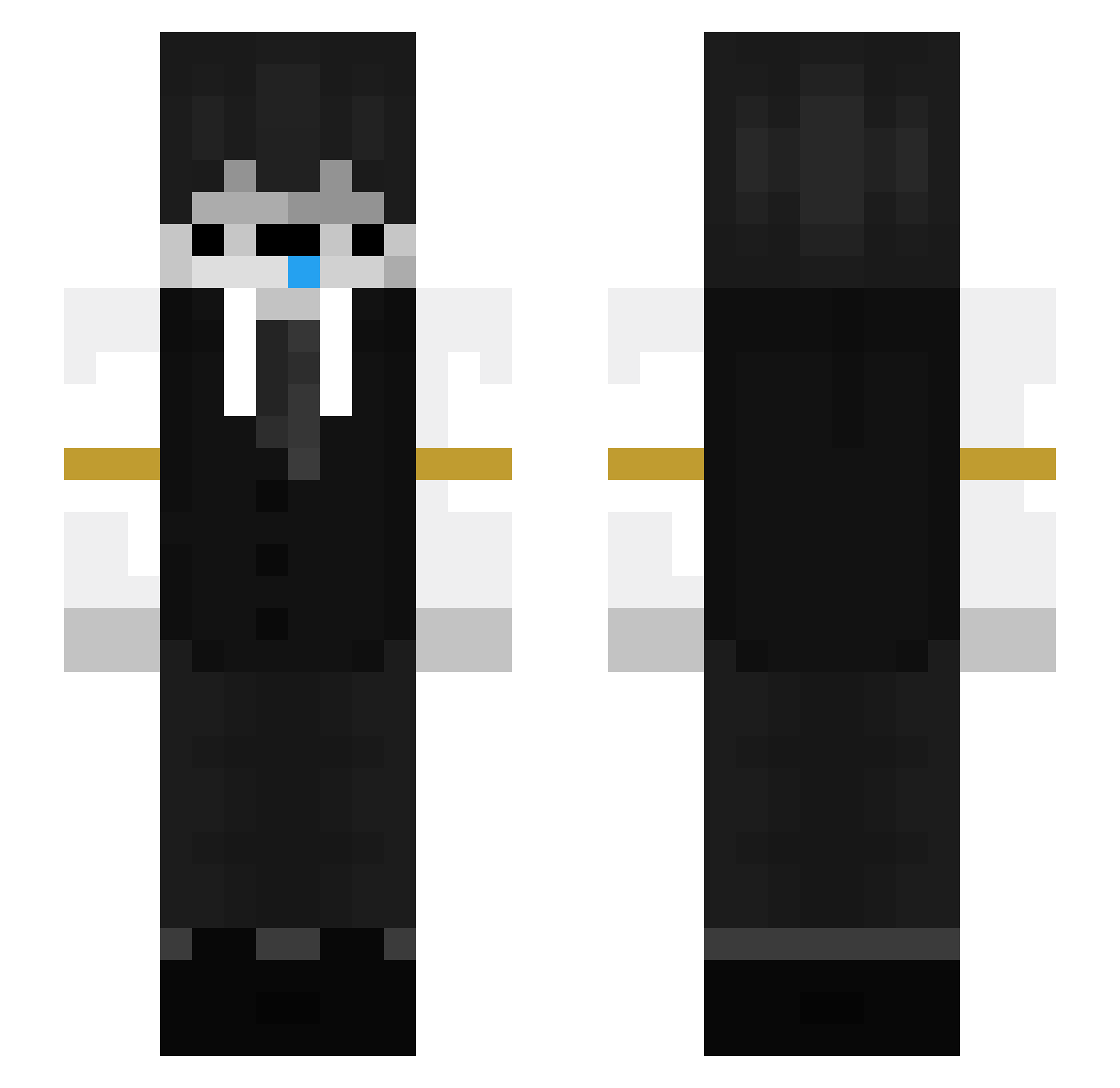 FidowPlayz Minecraft skin, front and back view