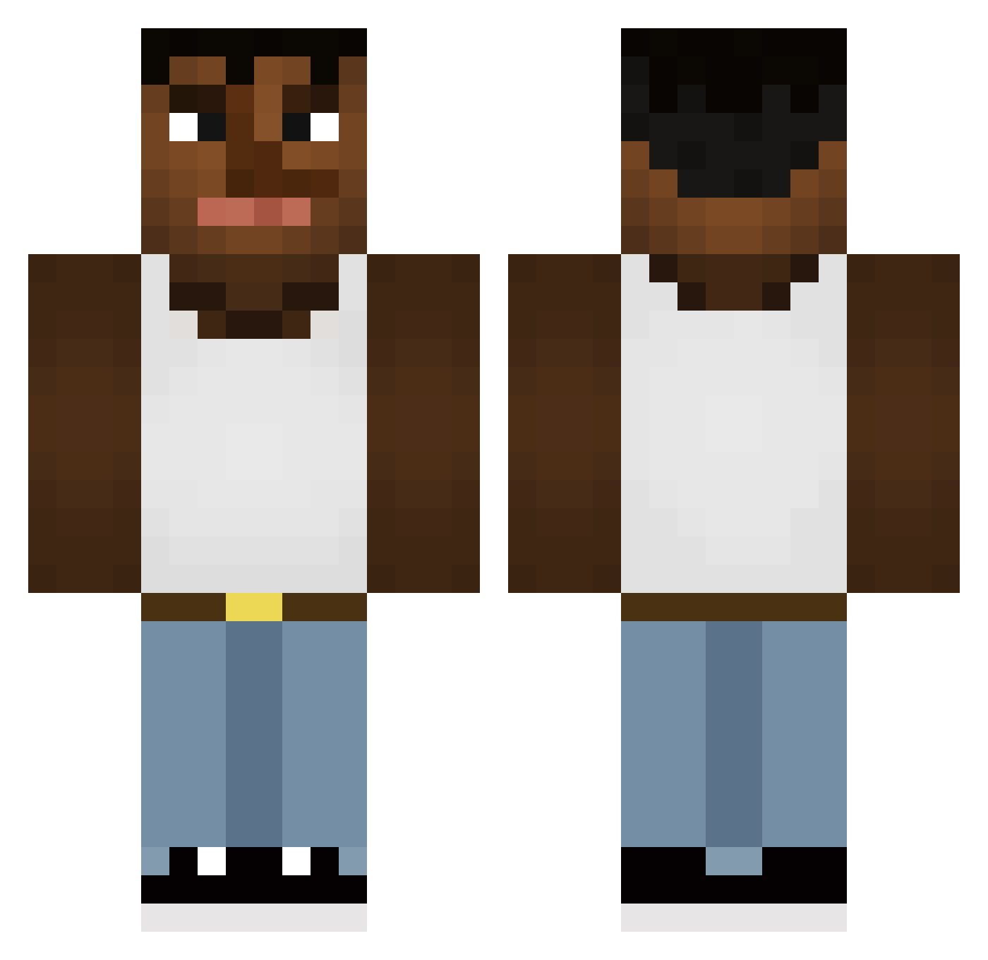 Renloden Minecraft skin, front and back view