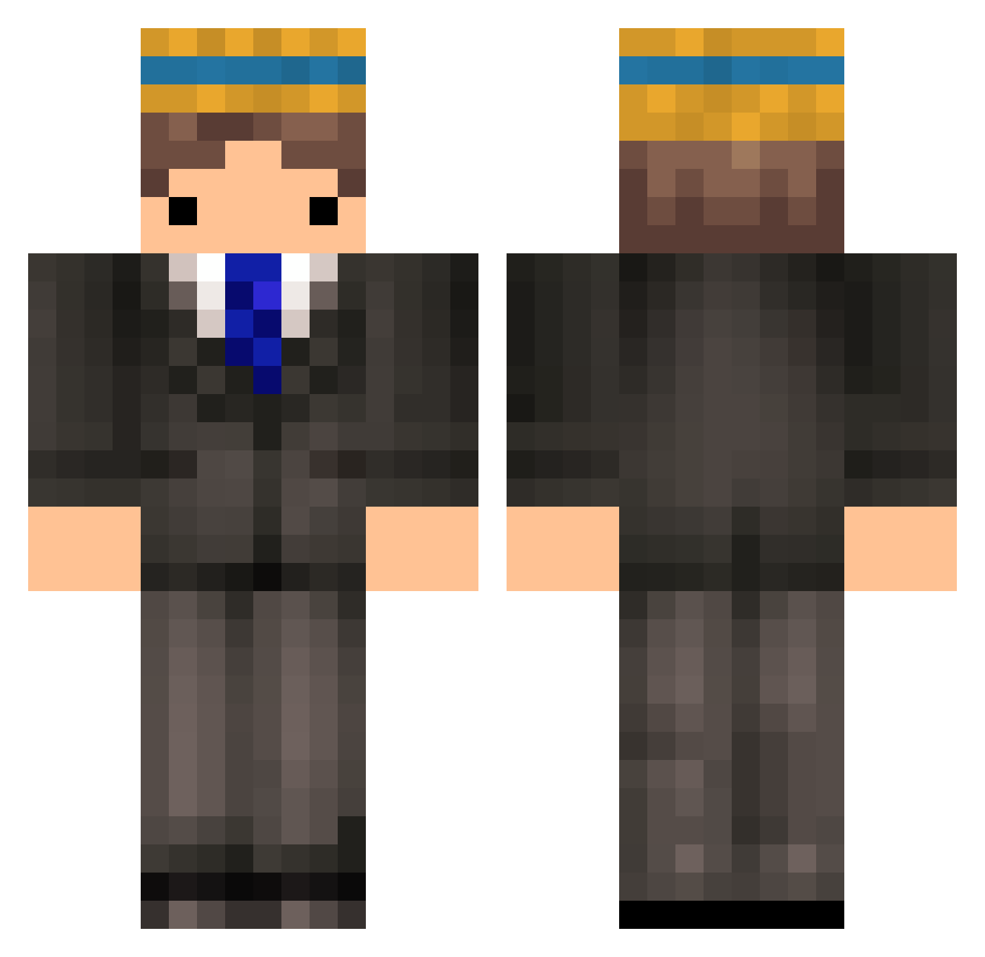 itsBrunin Minecraft skin, front and back view