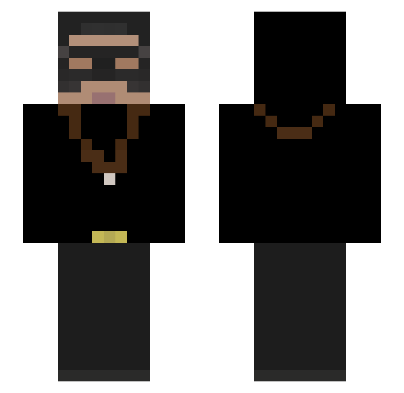 Mikerotto Minecraft skin, front and back view