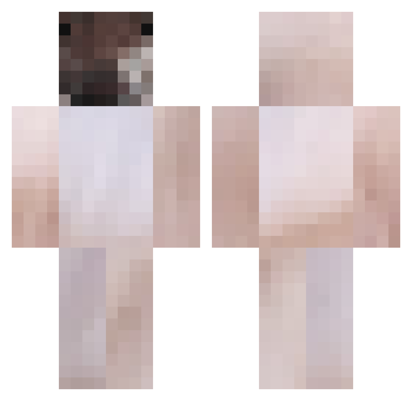 xFlay98 Minecraft skin, front and back view