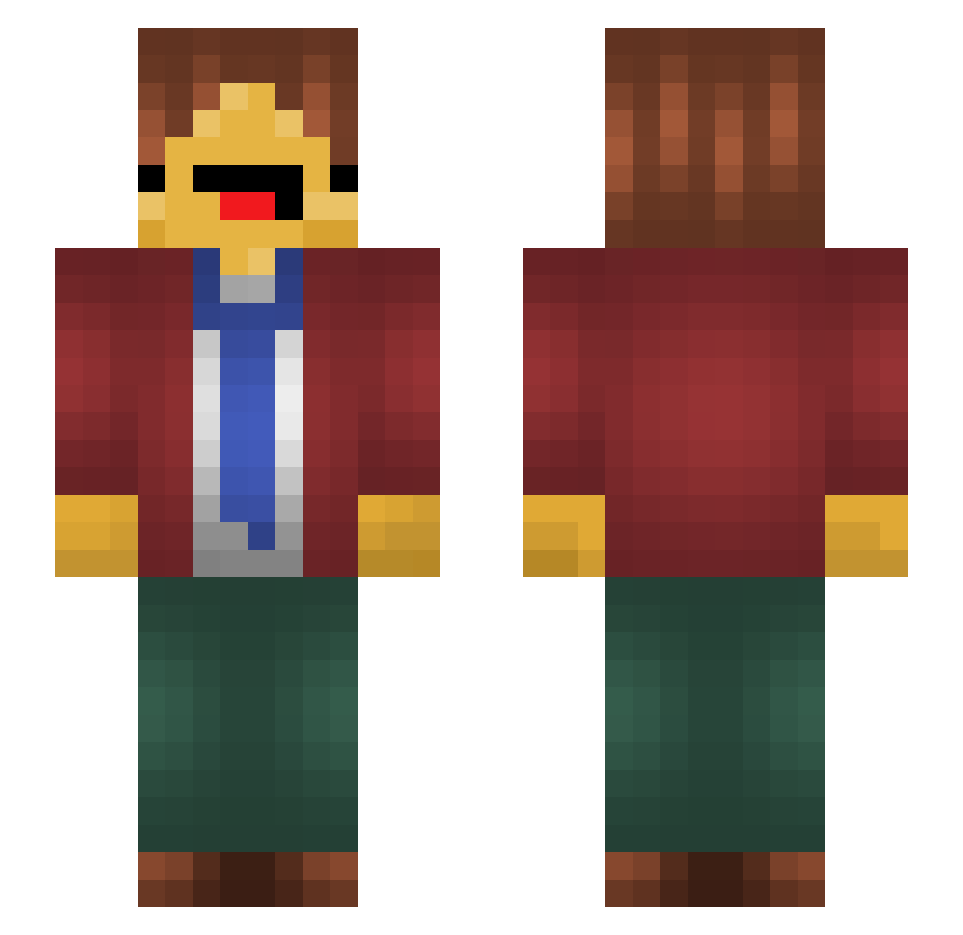 Lectro3945 Minecraft skin, front and back view