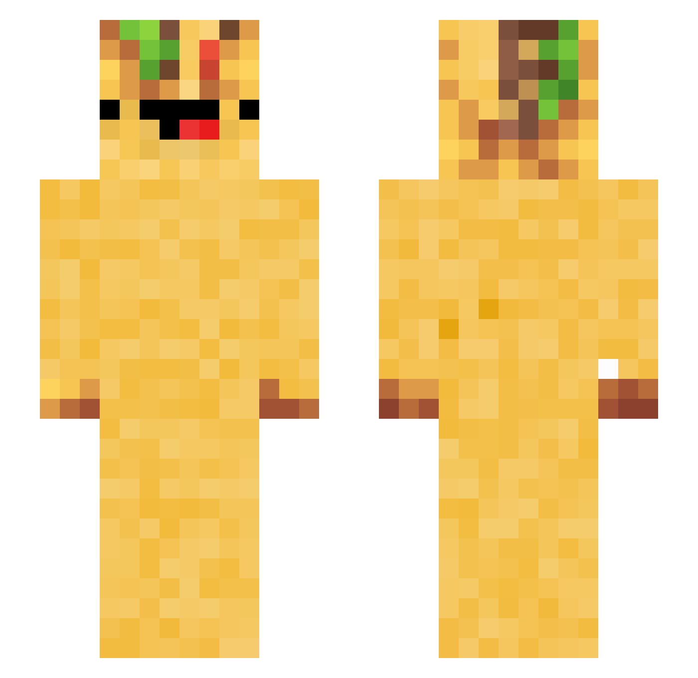 SleepyPersonHere Minecraft skin, front and back view
