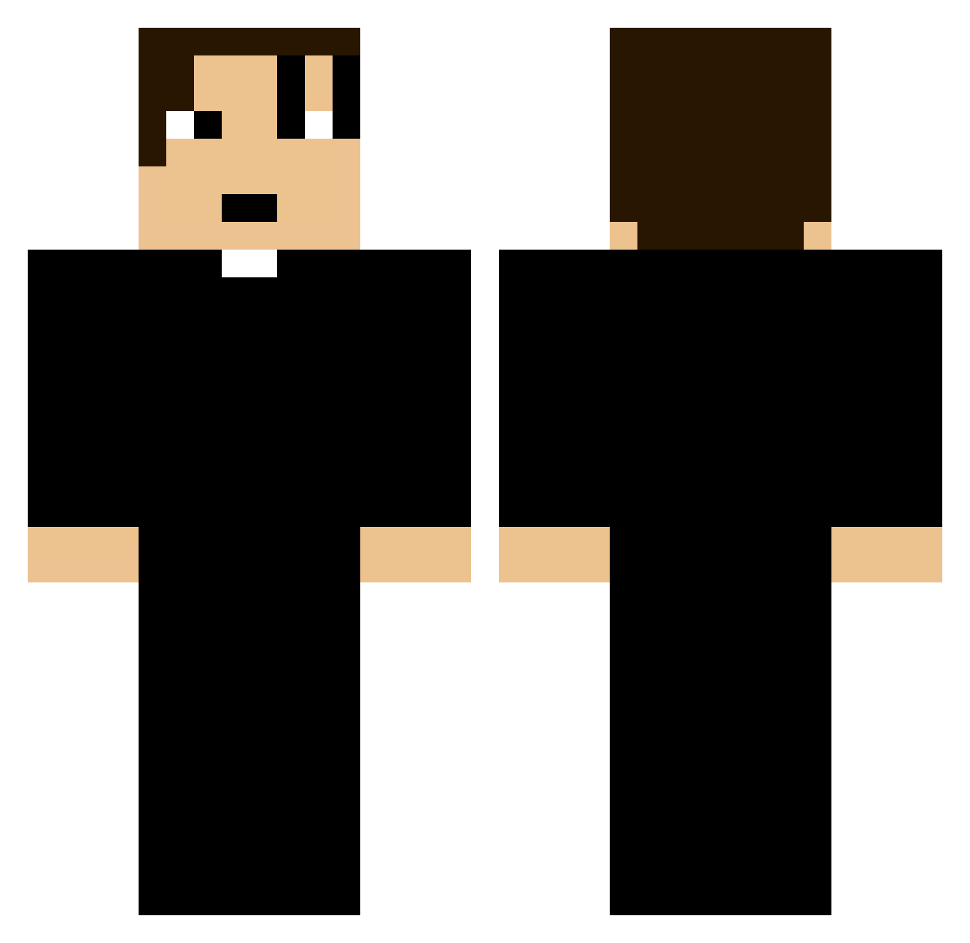Mmoncada Minecraft skin, front and back view