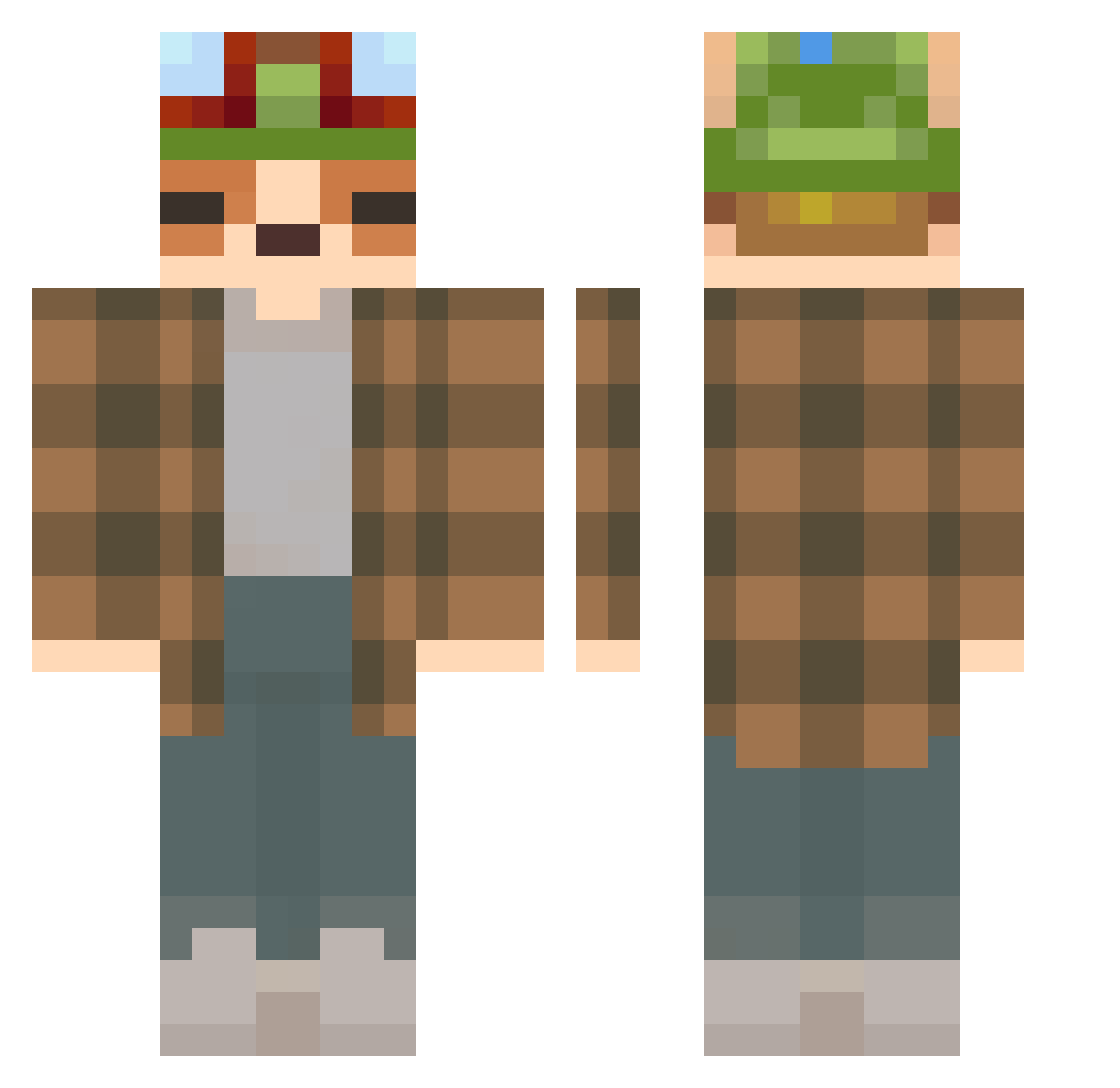 PouPousse__ Minecraft skin, front and back view