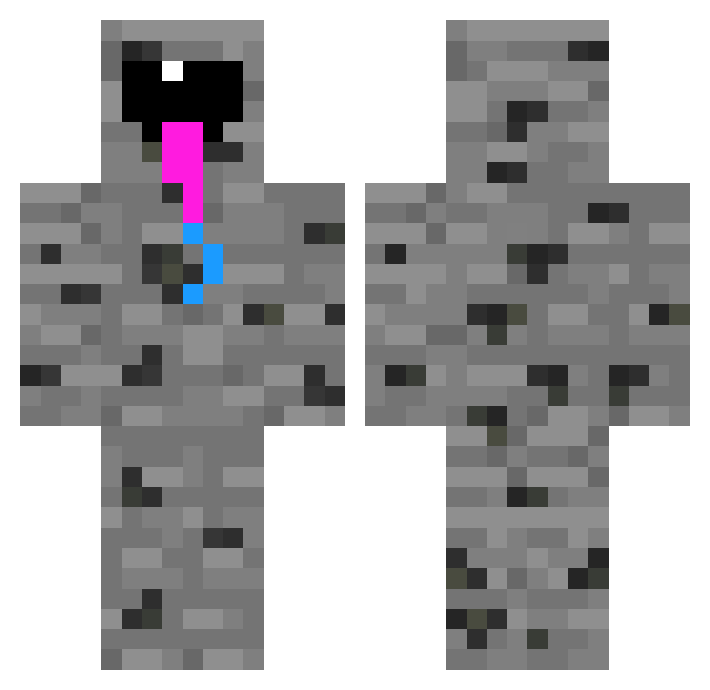 SILENTEARTH Minecraft skin, front and back view