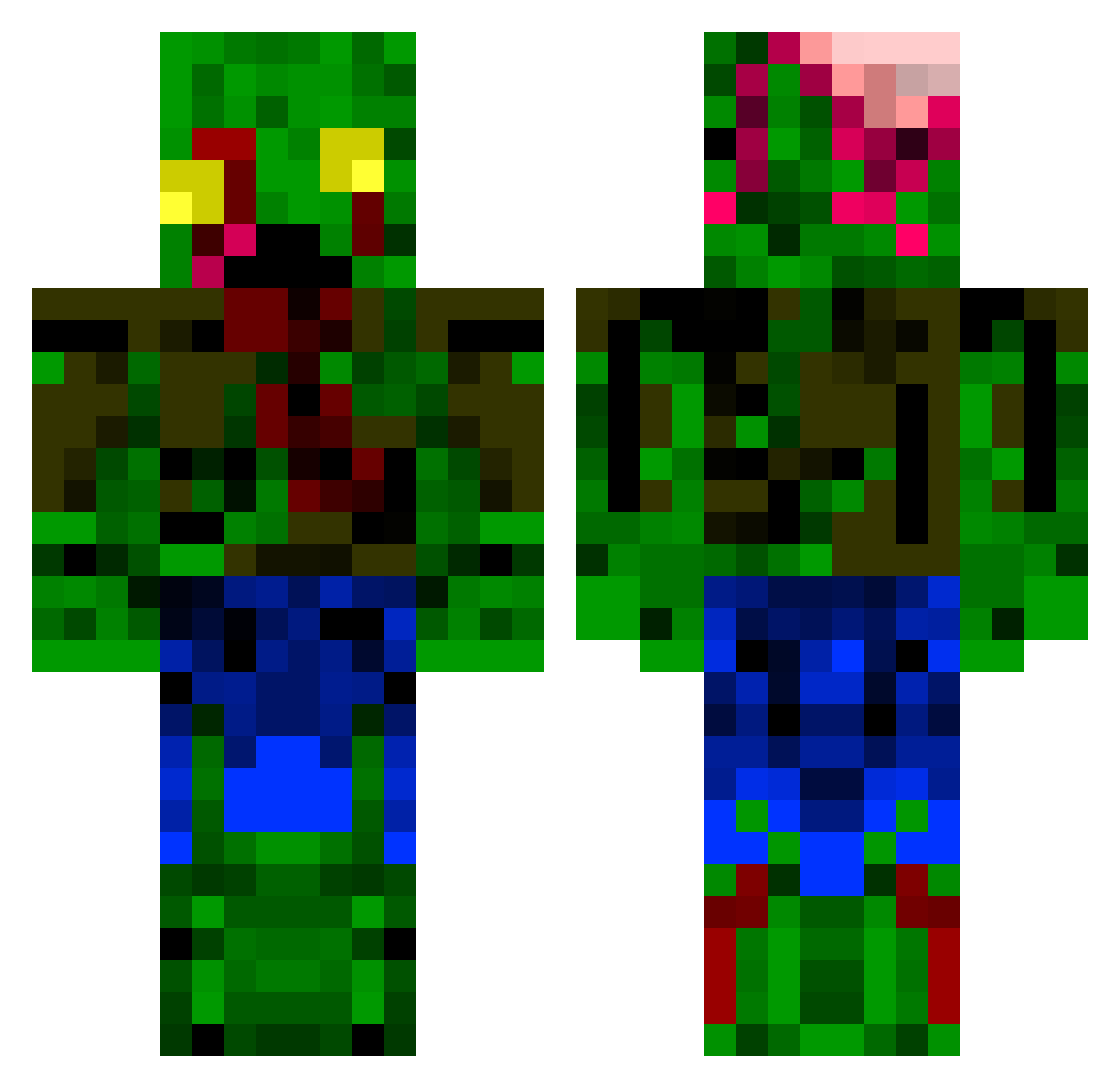 annemarie Minecraft skin, front and back view