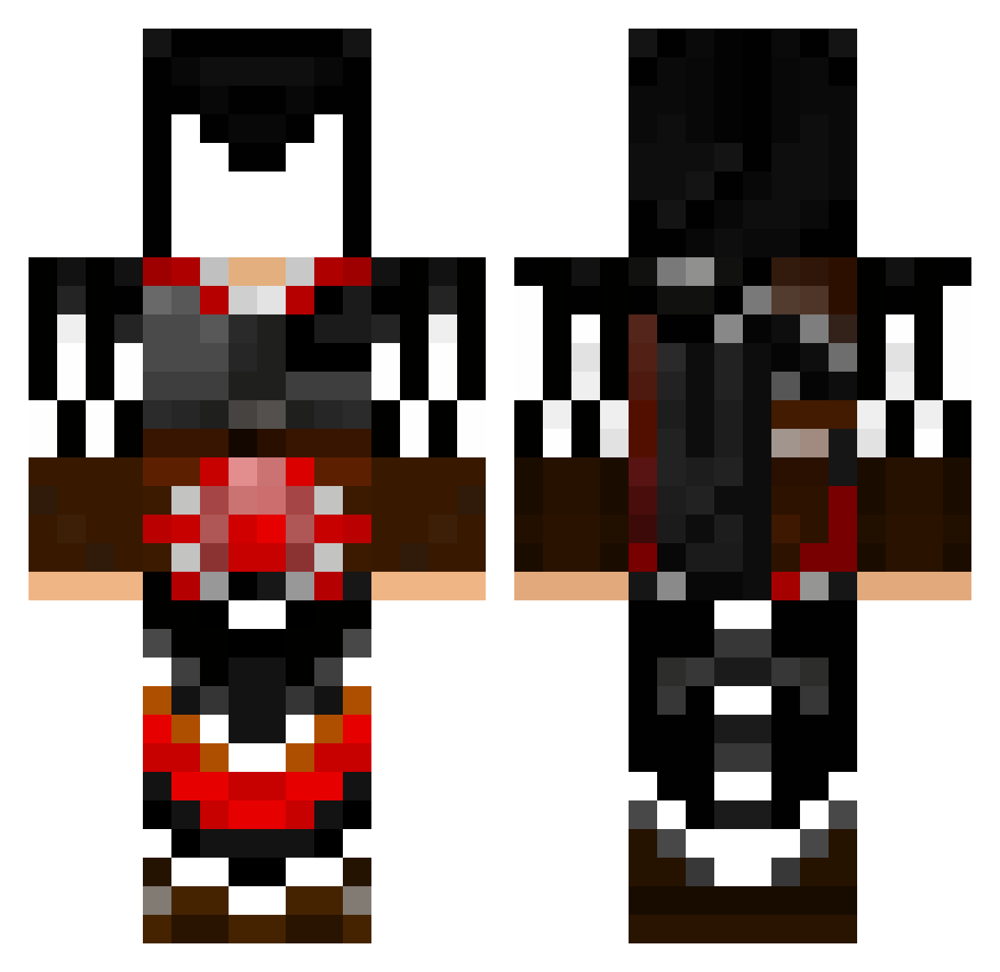 Manda Minecraft skin, front and back view