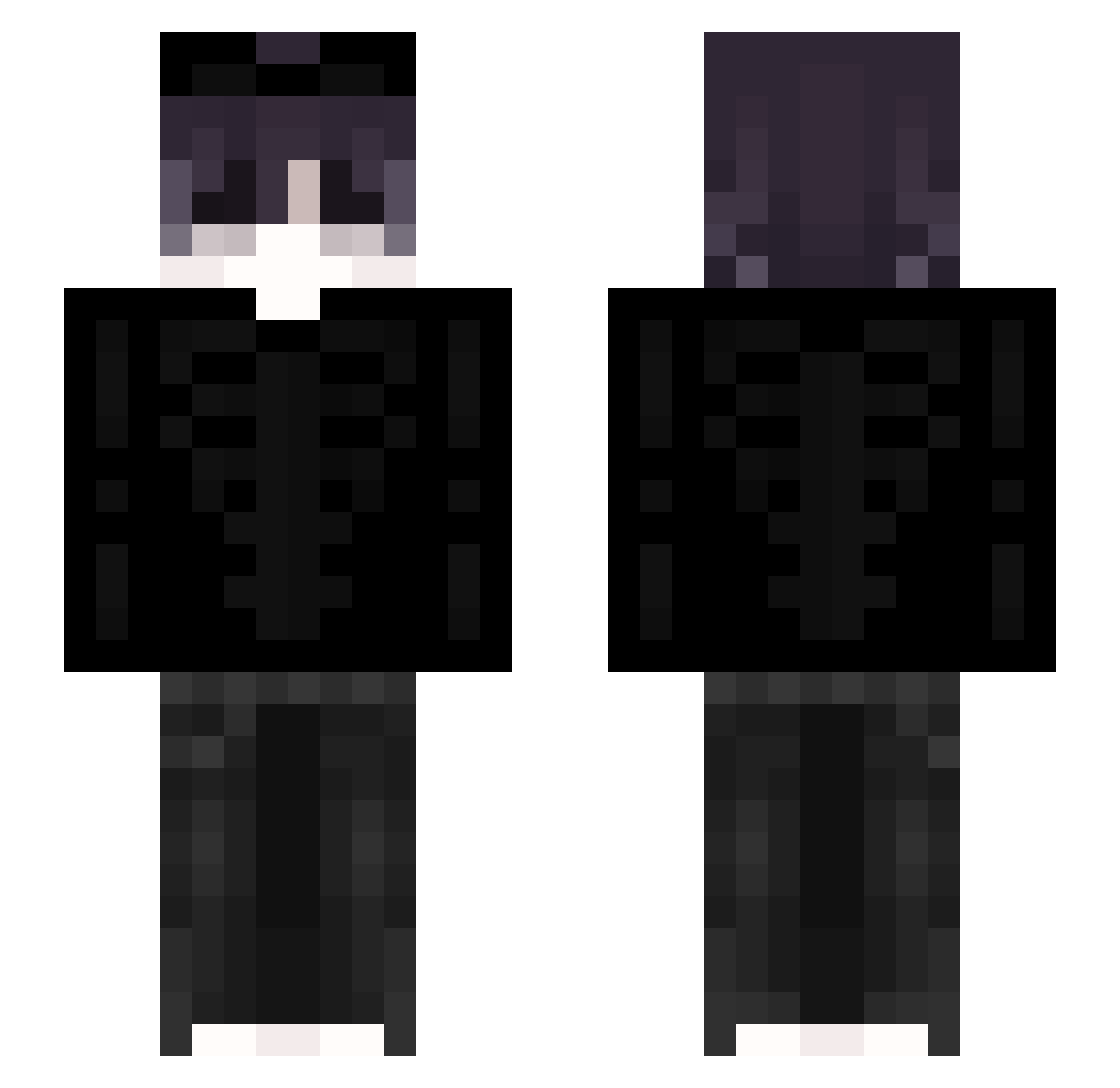 Xcc1334 Minecraft skin, front and back view