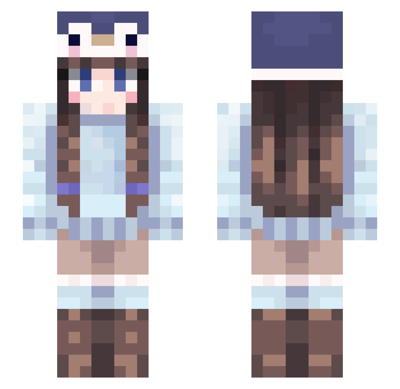 _pengii Minecraft skin, front and back view