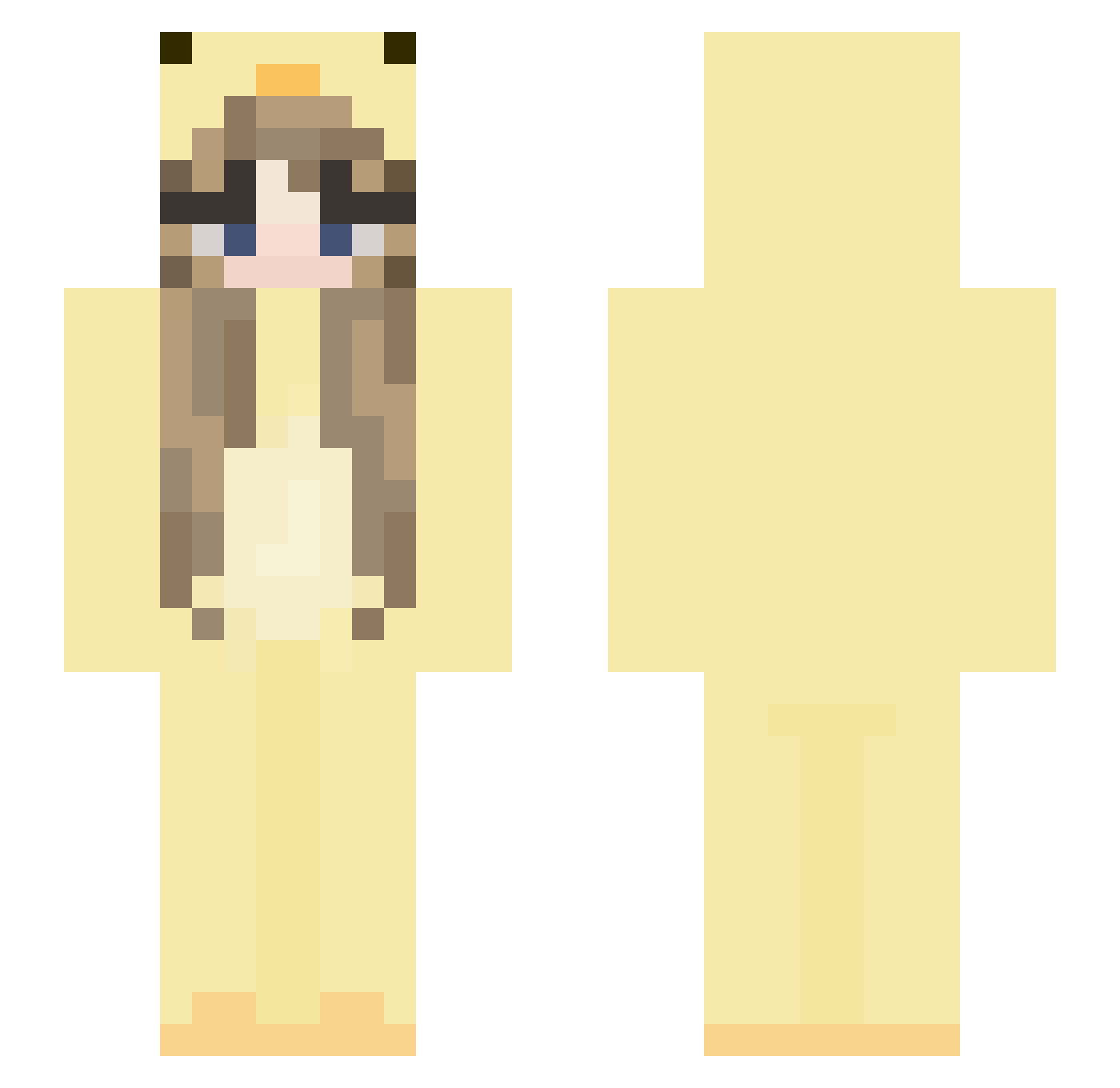 booferbutt Minecraft skin, front and back view