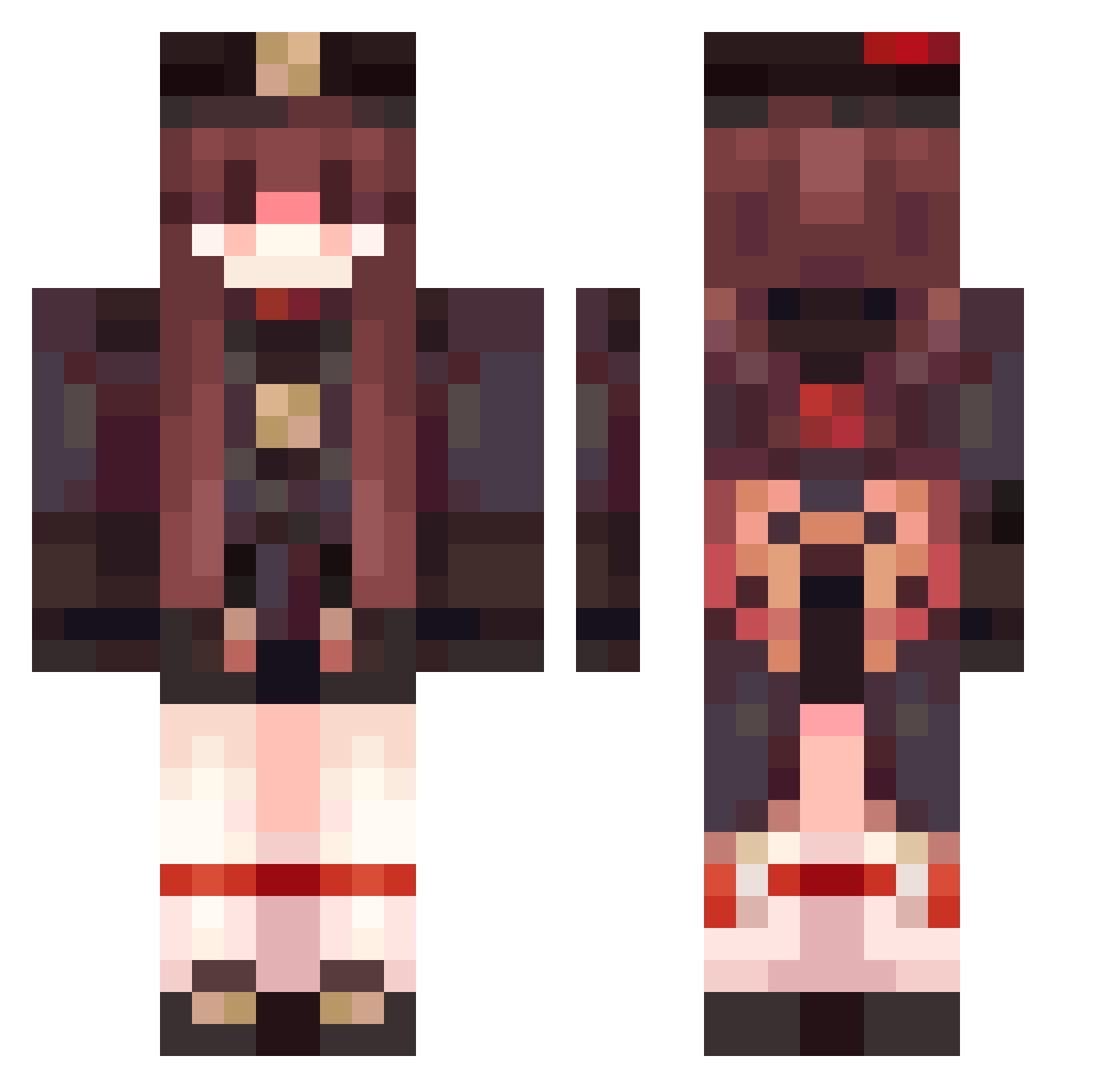 RatAyeail Minecraft skin, front and back view