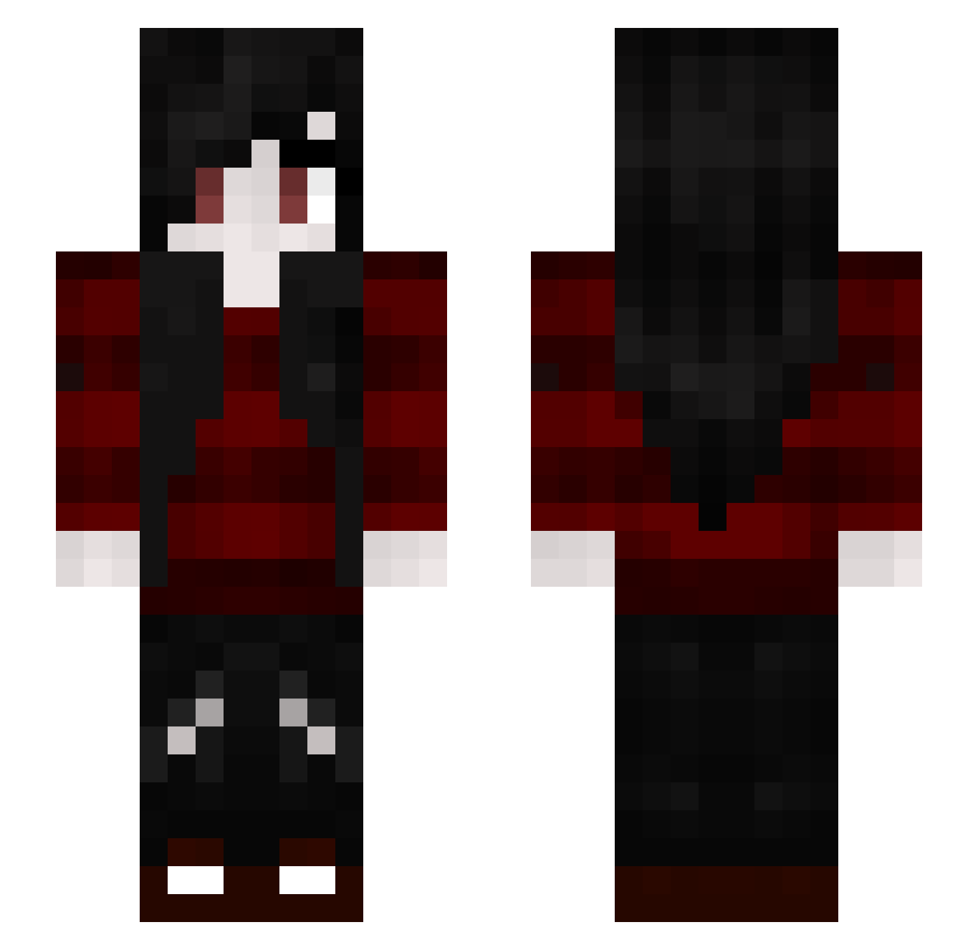 trynagetdown Minecraft skin, front and back view
