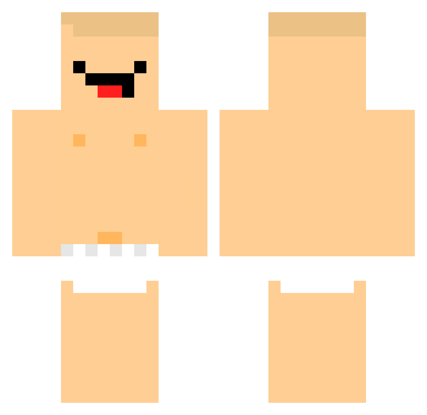 VIP2017 Minecraft skin, front and back view