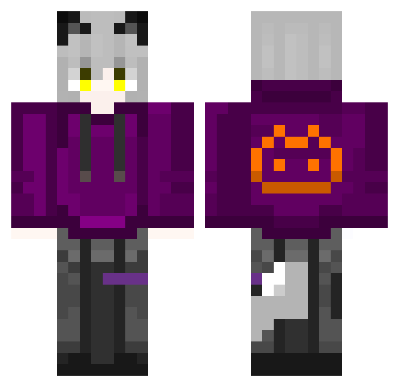 Stand11 Minecraft skin, front and back view
