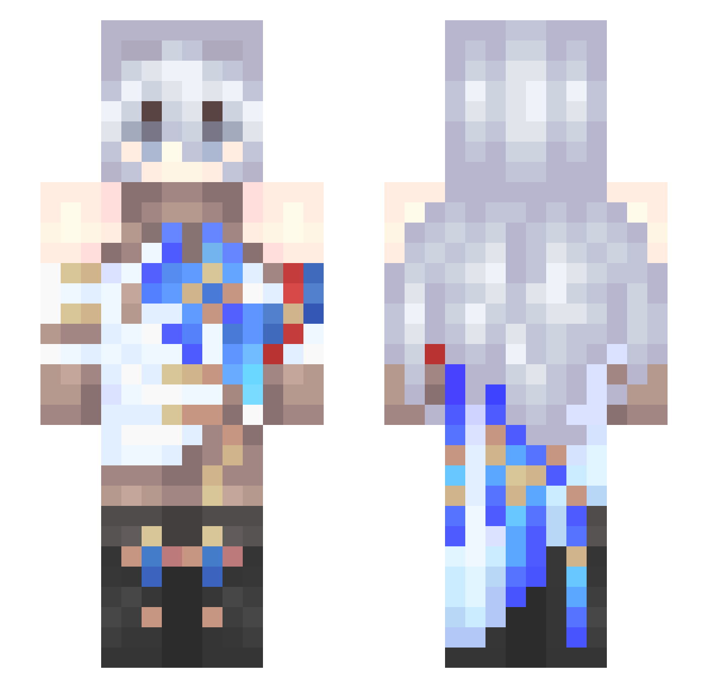 DrakonoZ Minecraft skin, front and back view
