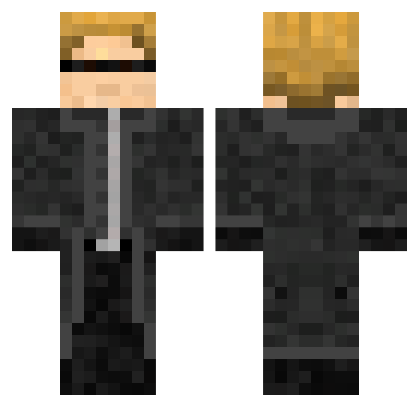 Esssenza Minecraft skin, front and back view