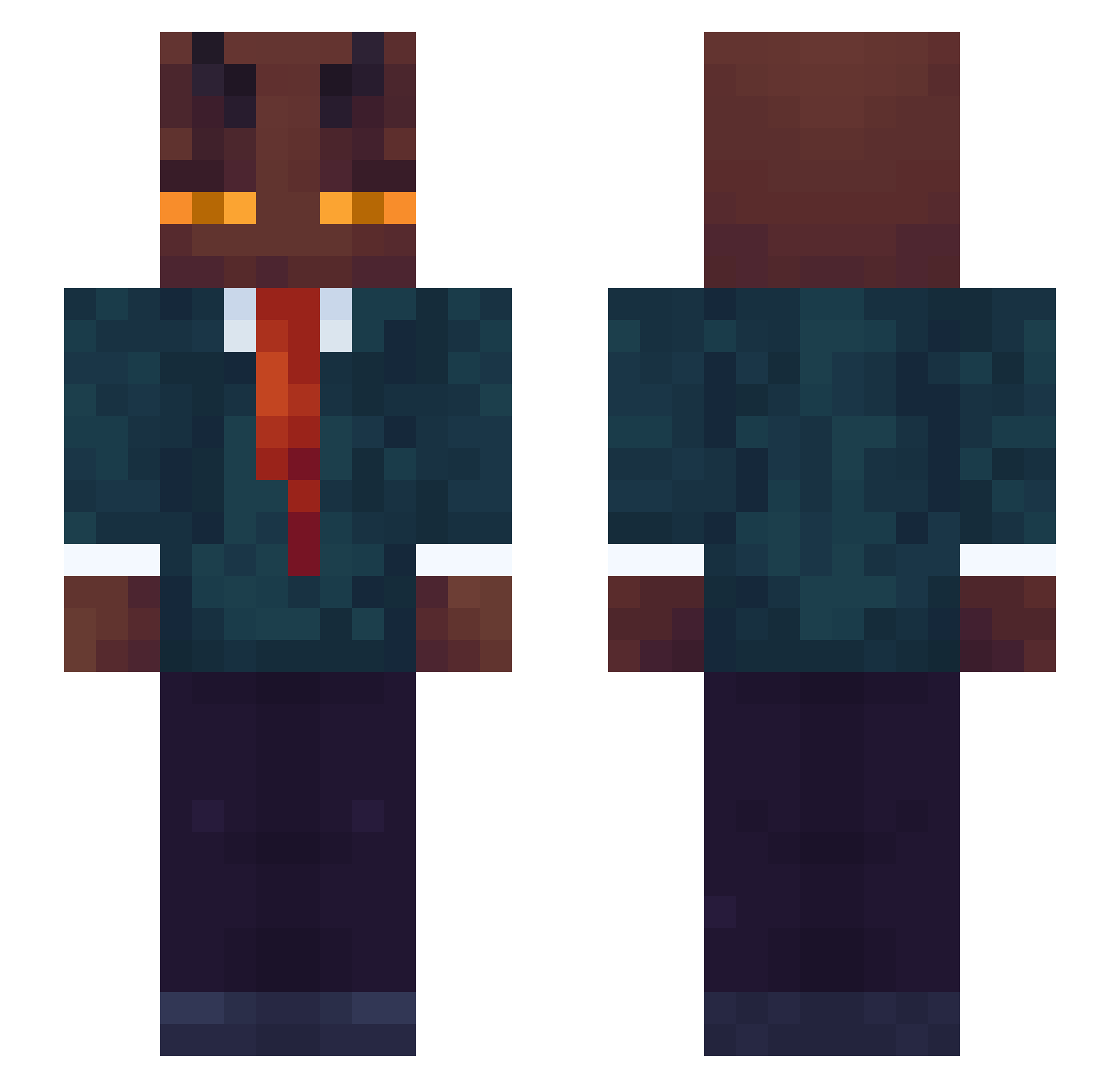 Dritt Minecraft skin, front and back view