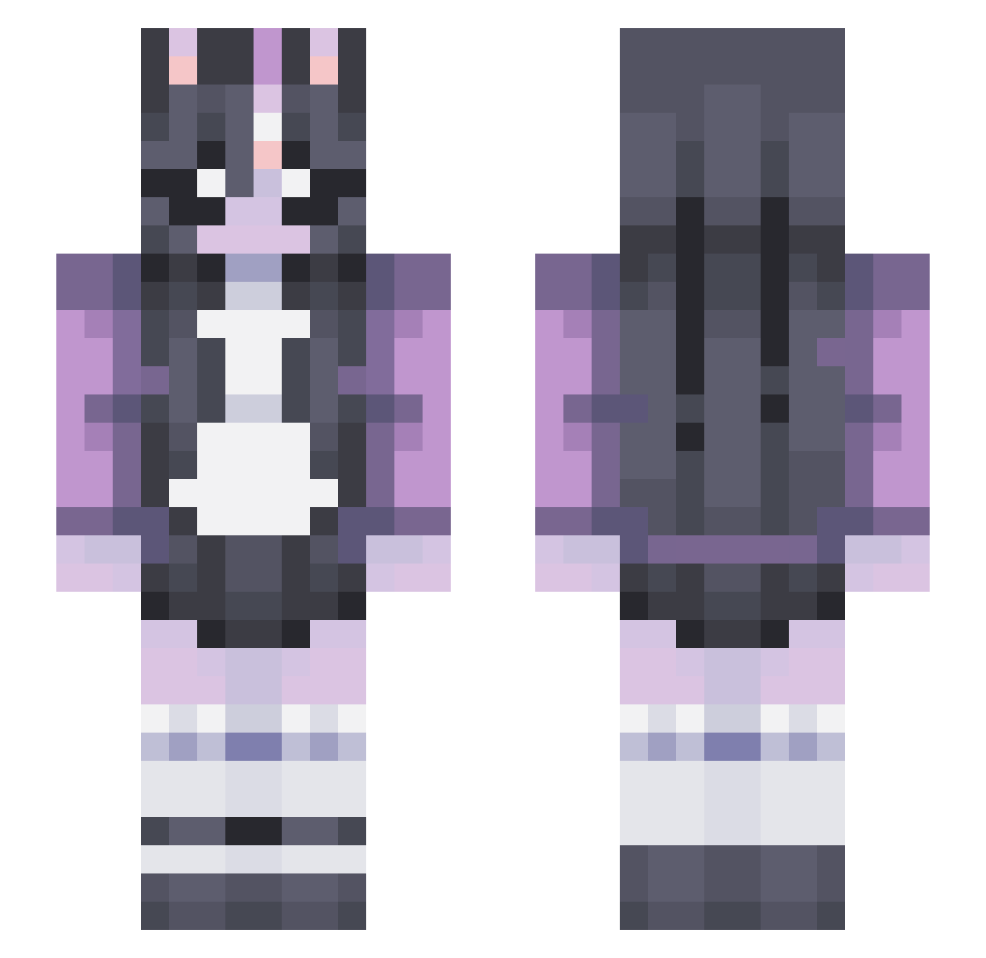 sweetoats Minecraft skin, front and back view
