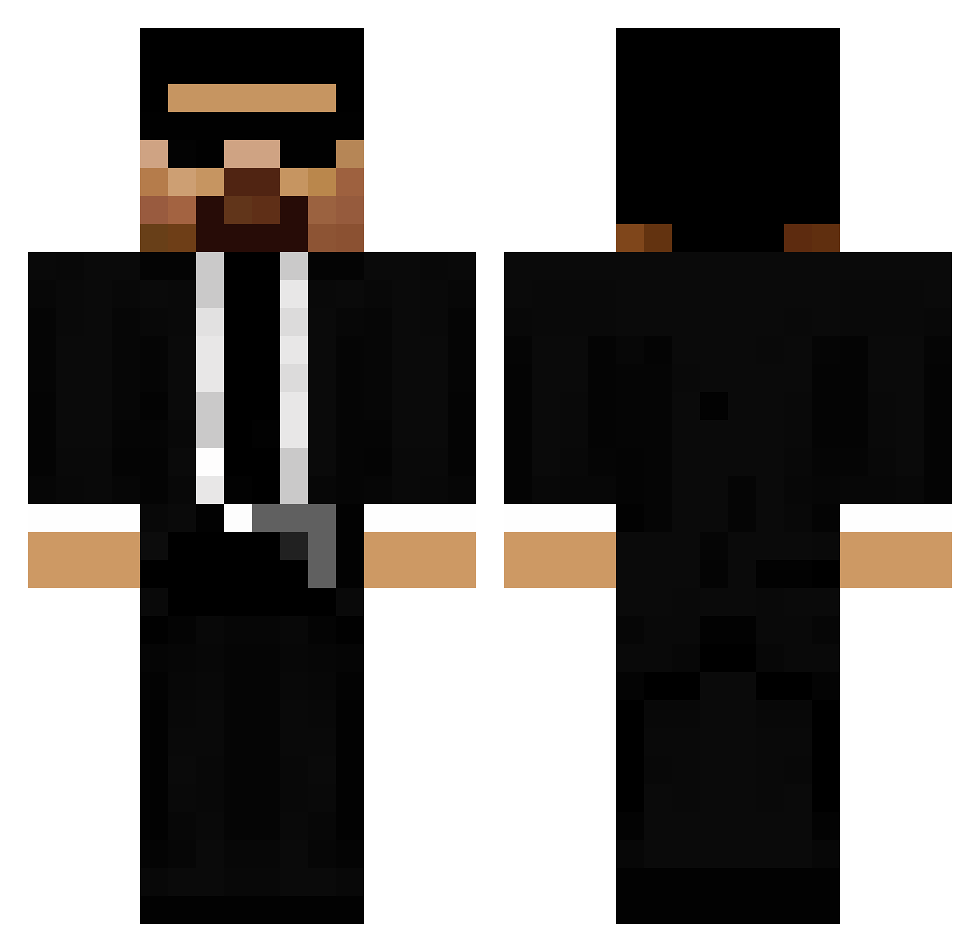 Nybiru Minecraft skin, front and back view