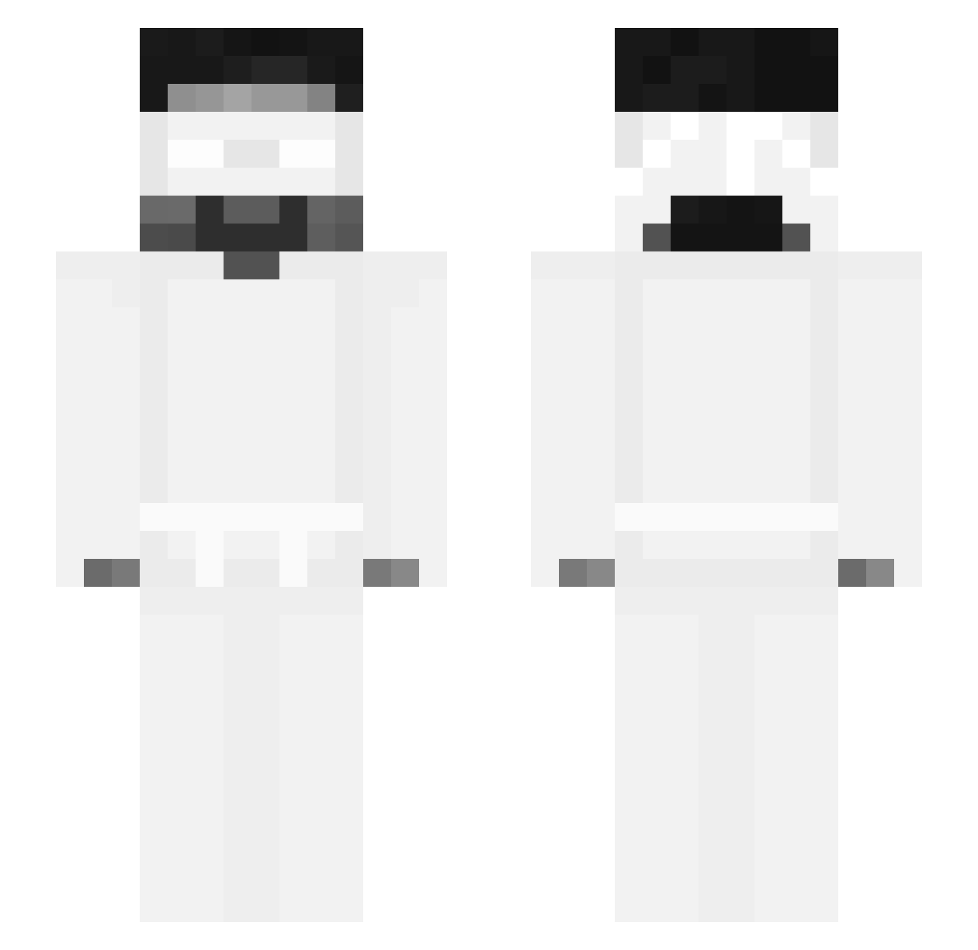te100steron Minecraft skin, front and back view