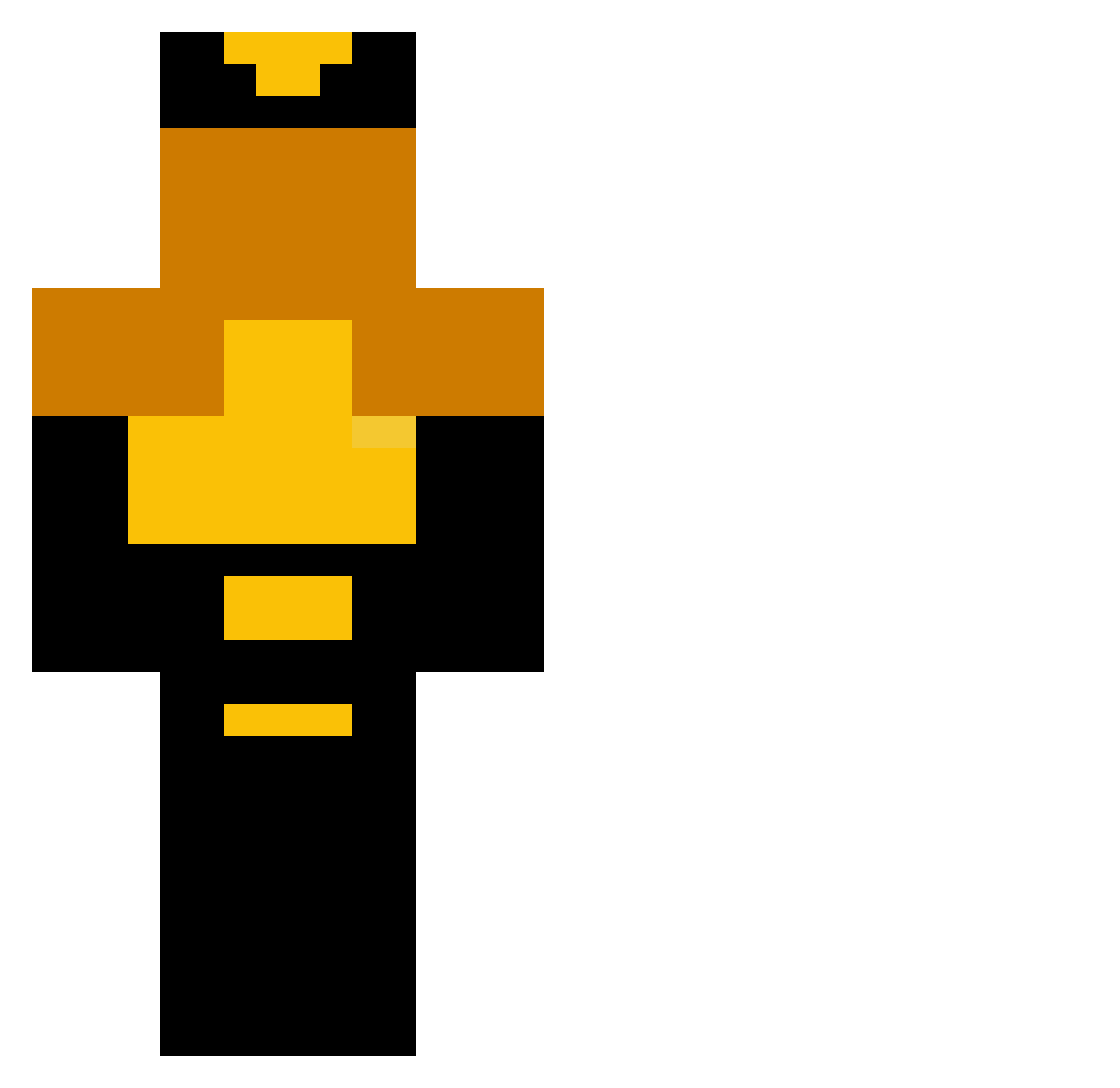 Meggster Minecraft skin, front and back view