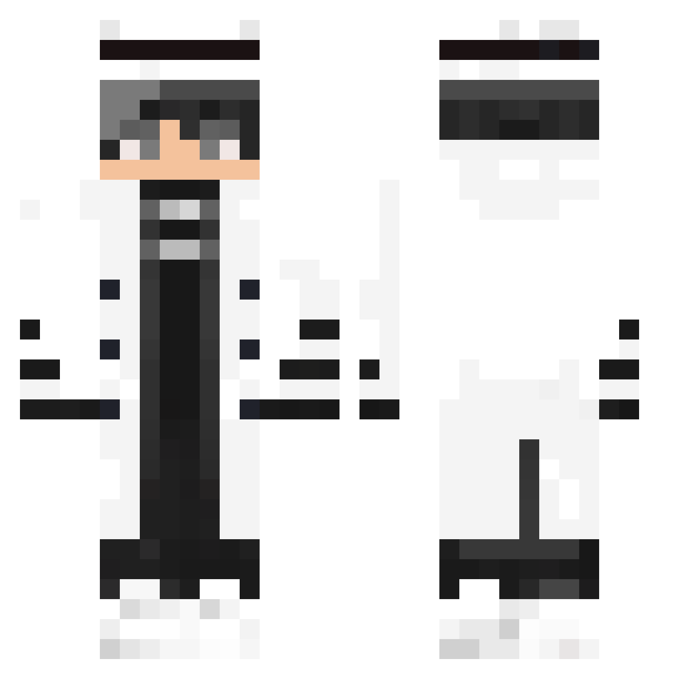 MenoBato Minecraft skin, front and back view