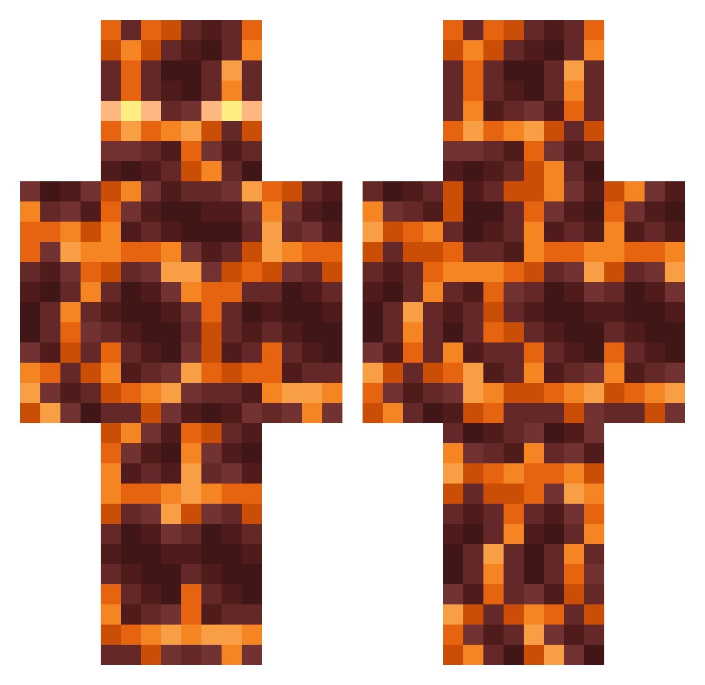 SkibidiGurke Minecraft skin, front and back view