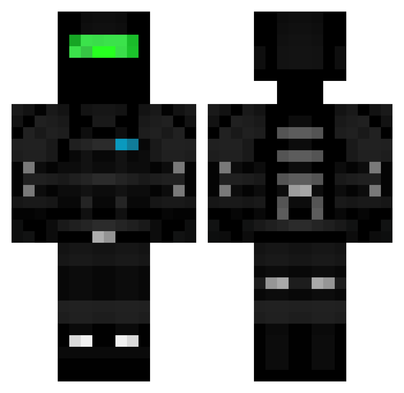 Posadovich Minecraft skin, front and back view