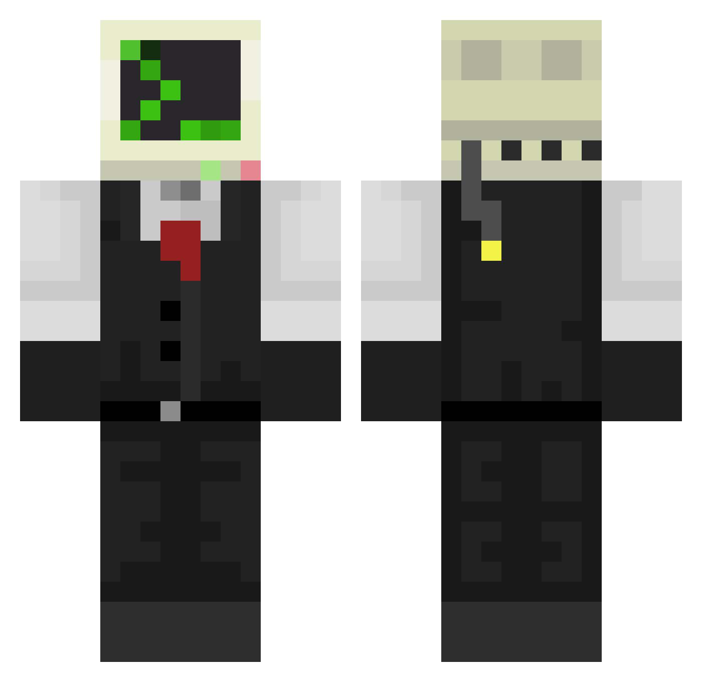 Privarite Minecraft skin, front and back view