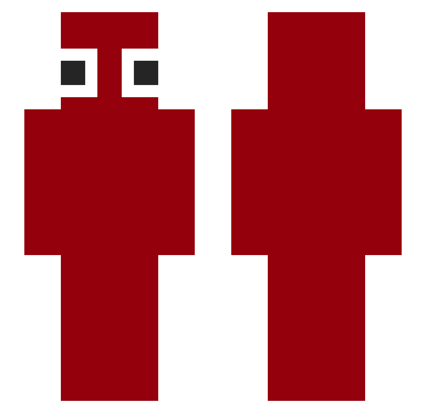 type_beat Minecraft skin, front and back view