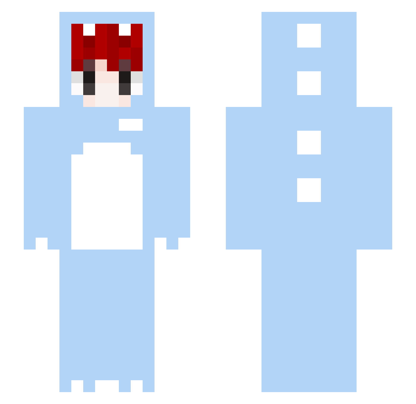 Mungong_ Minecraft skin, front and back view
