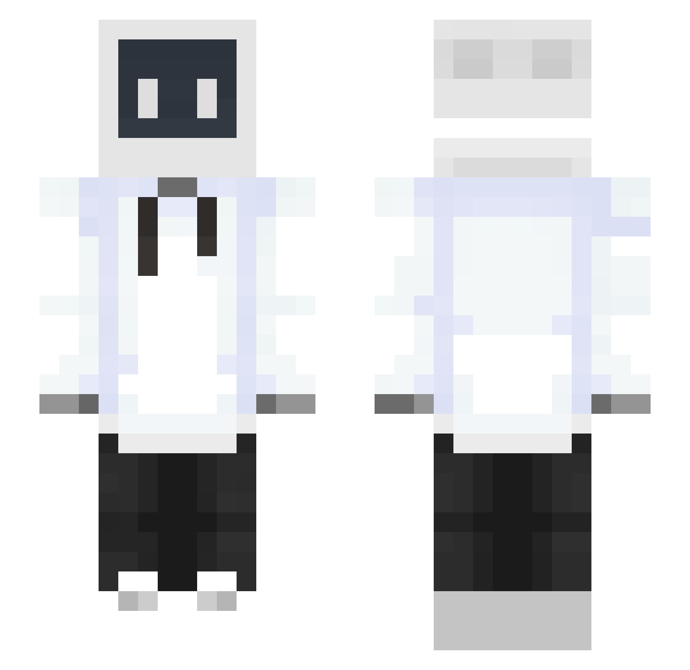 Duhkha Minecraft skin, front and back view